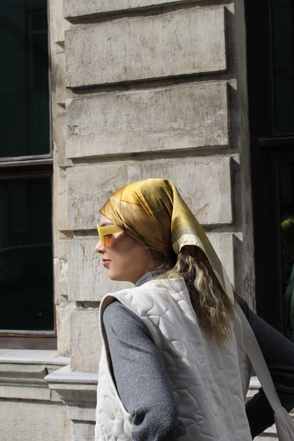 Ruksstore-Village İpek İllüstrasyon Eşarp Fular-Şal & Fular-5-Milagron.com