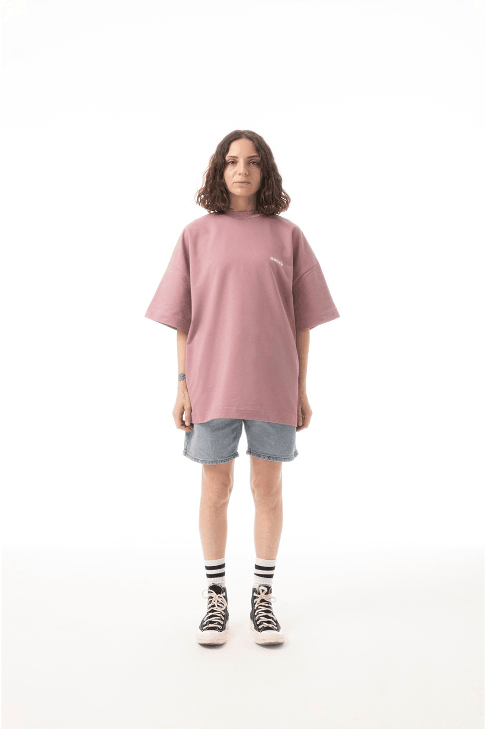 Sacré-Solid Purple Stone Tee-T-Shirts-3-Milagron.com