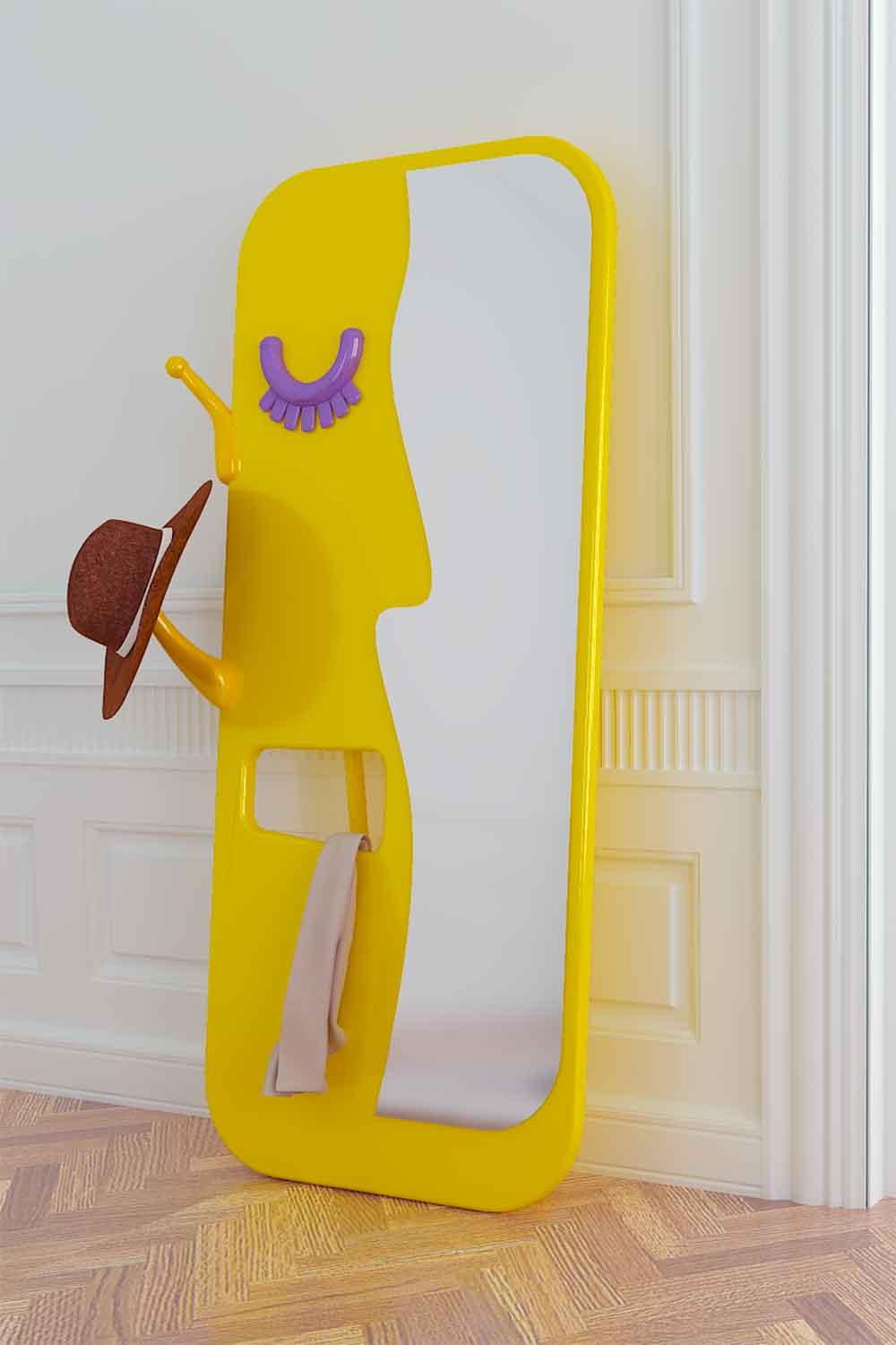 Sodd Design-Face to Face L Sarı-Ayna-2-Milagron.com