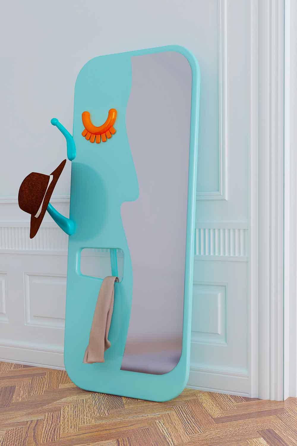 Sodd Design-Face to Face L Turkuaz-Ayna-2-Milagron.com