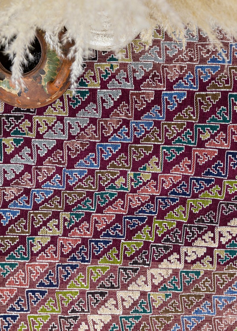 Soho Antiq-Almila Vintage Etnik Desenli Cicim Kilim 188 X261 Cm-Halı-3-Milagron.com