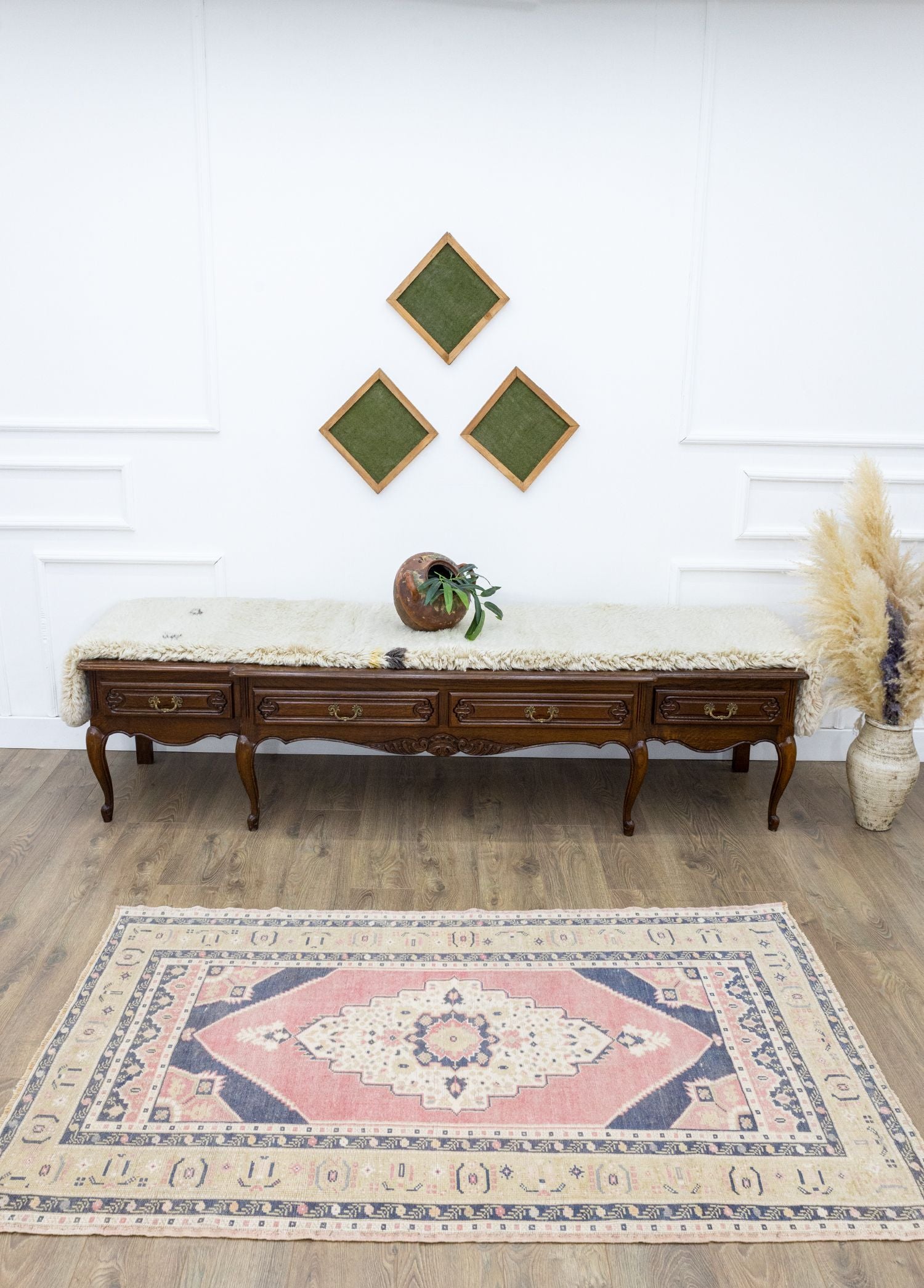 Soho Antiq-Anka El Dokuma Yünlü Taşpınar Halısı 111x191 Cm-Halı-2-Milagron.com