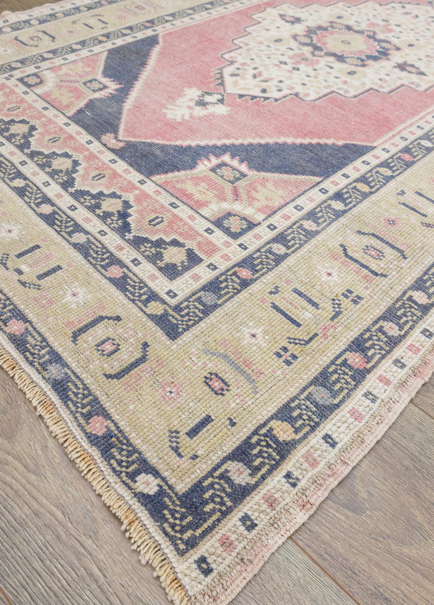 Soho Antiq-Anka El Dokuma Yünlü Taşpınar Halısı 111x191 Cm-Halı-4-Milagron.com