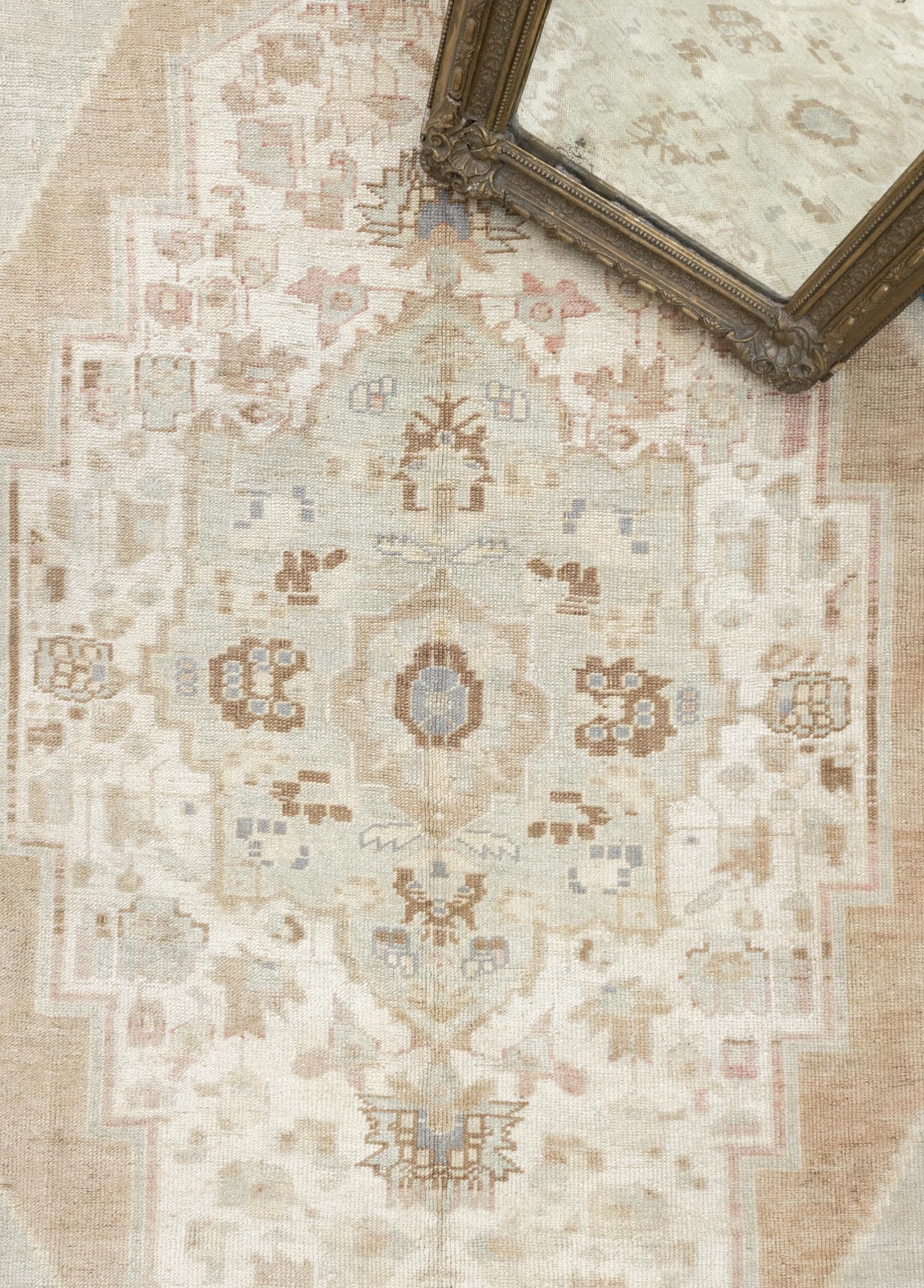 Soho Antiq-Anver Yöresel Taşpınar Desenli El Dokuma Yün Halı 148x285 Cm-Halı-3-Milagron.com