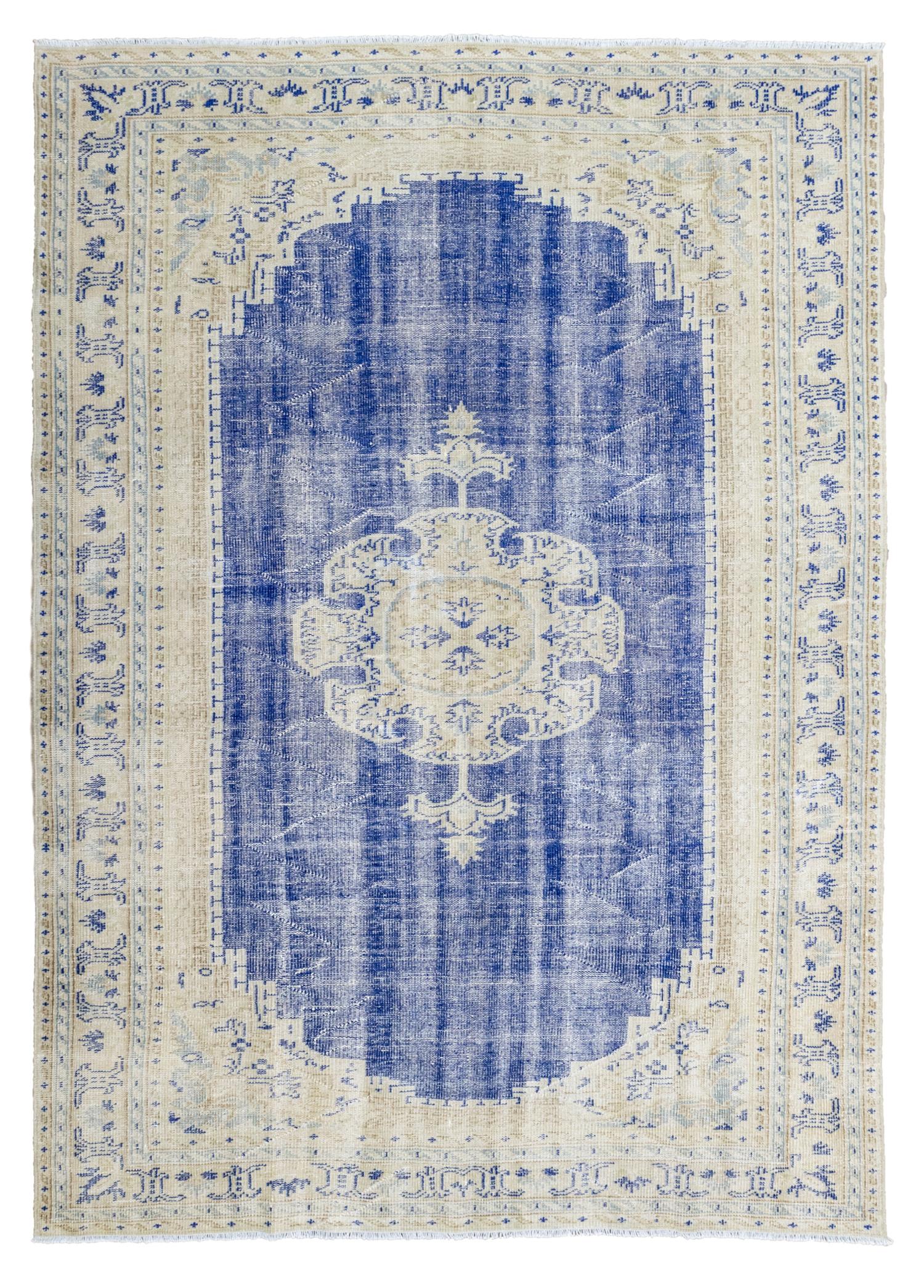 Soho Antiq-Asifa Madalyon Desenli El Dokuma Vintage Halı 220x304-Halı-1-Milagron.com