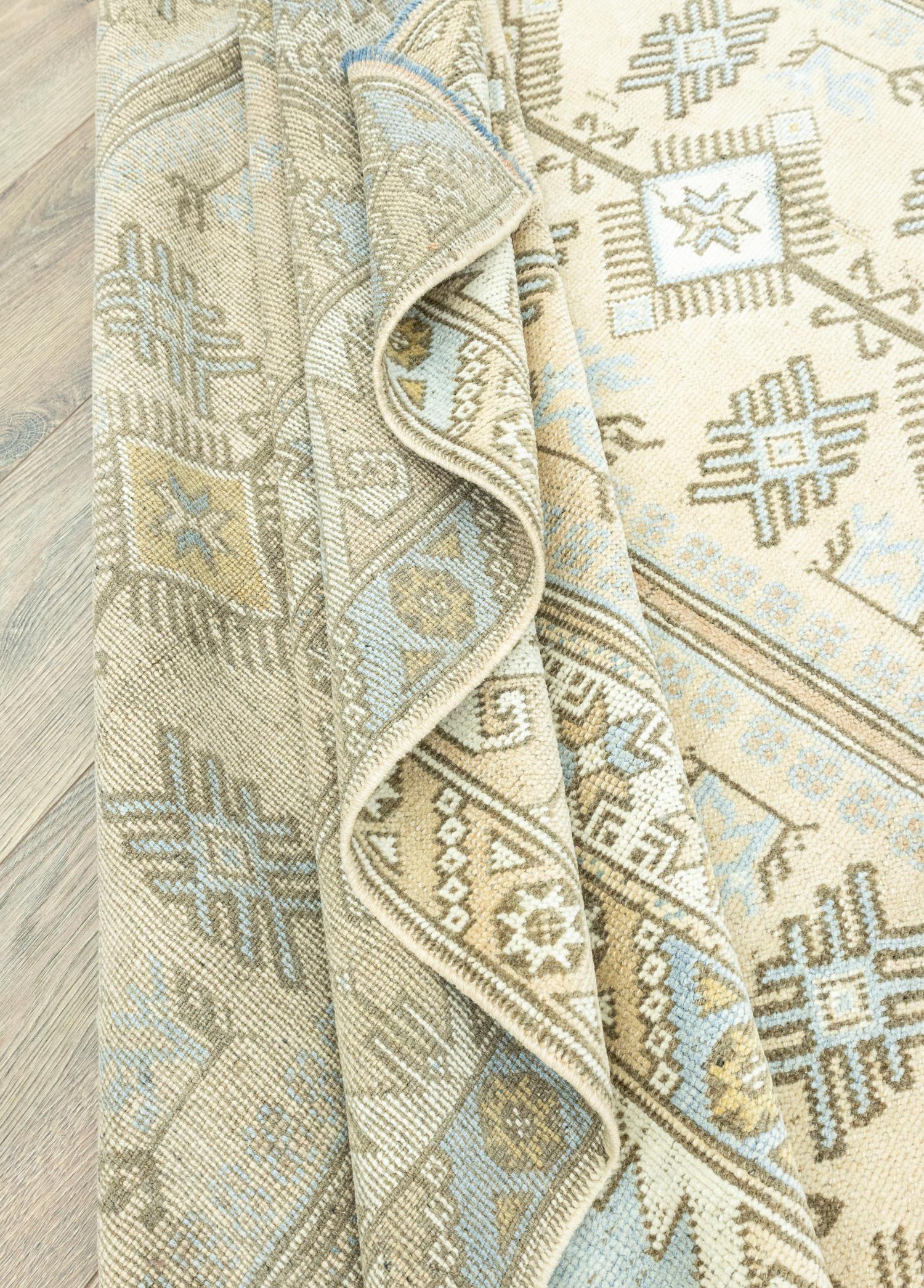 Soho Antiq-Asima Geometrik Desenli Döşemealtı Yün Halı 199x285 Cm-Halı-6-Milagron.com