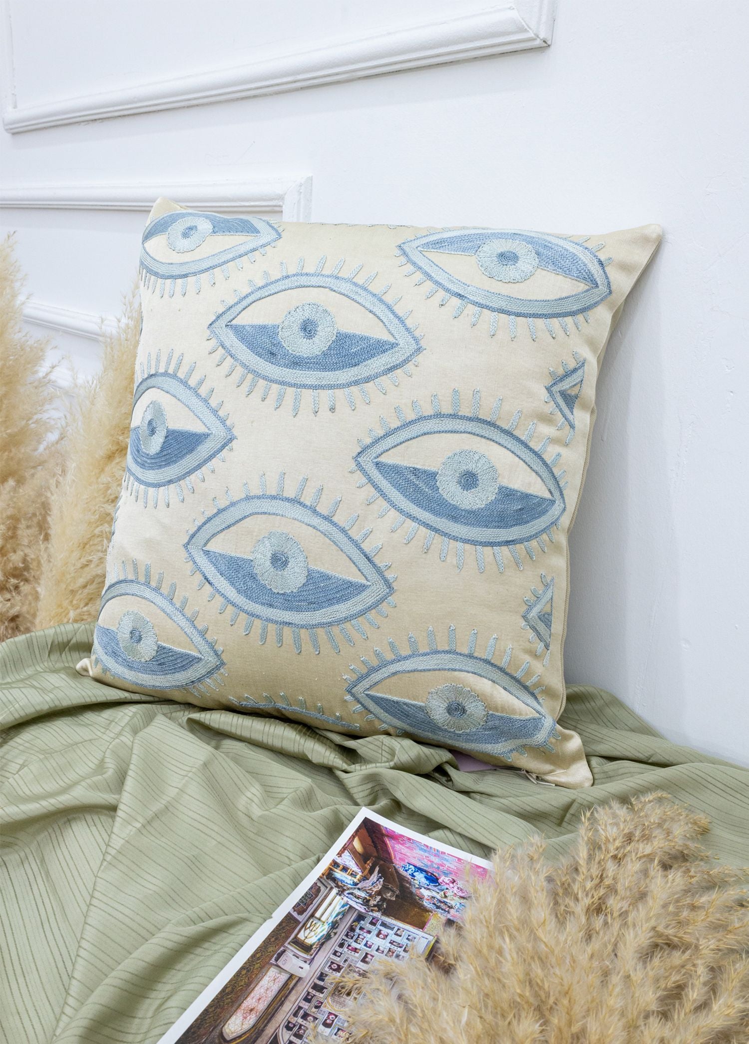 Soho Antiq-Ayaz El Yapımı İpek Kırlent 50x50-Yastık-2-Milagron.com