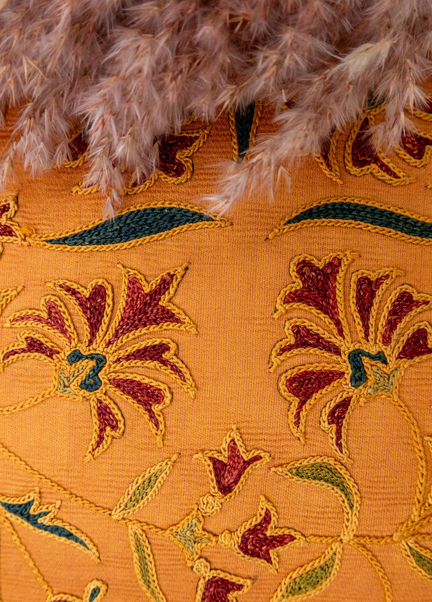 Soho Antiq-Baler Floral Desenli El Yapımı Kırlent 50x50 Cm-Yastık-3-Milagron.com