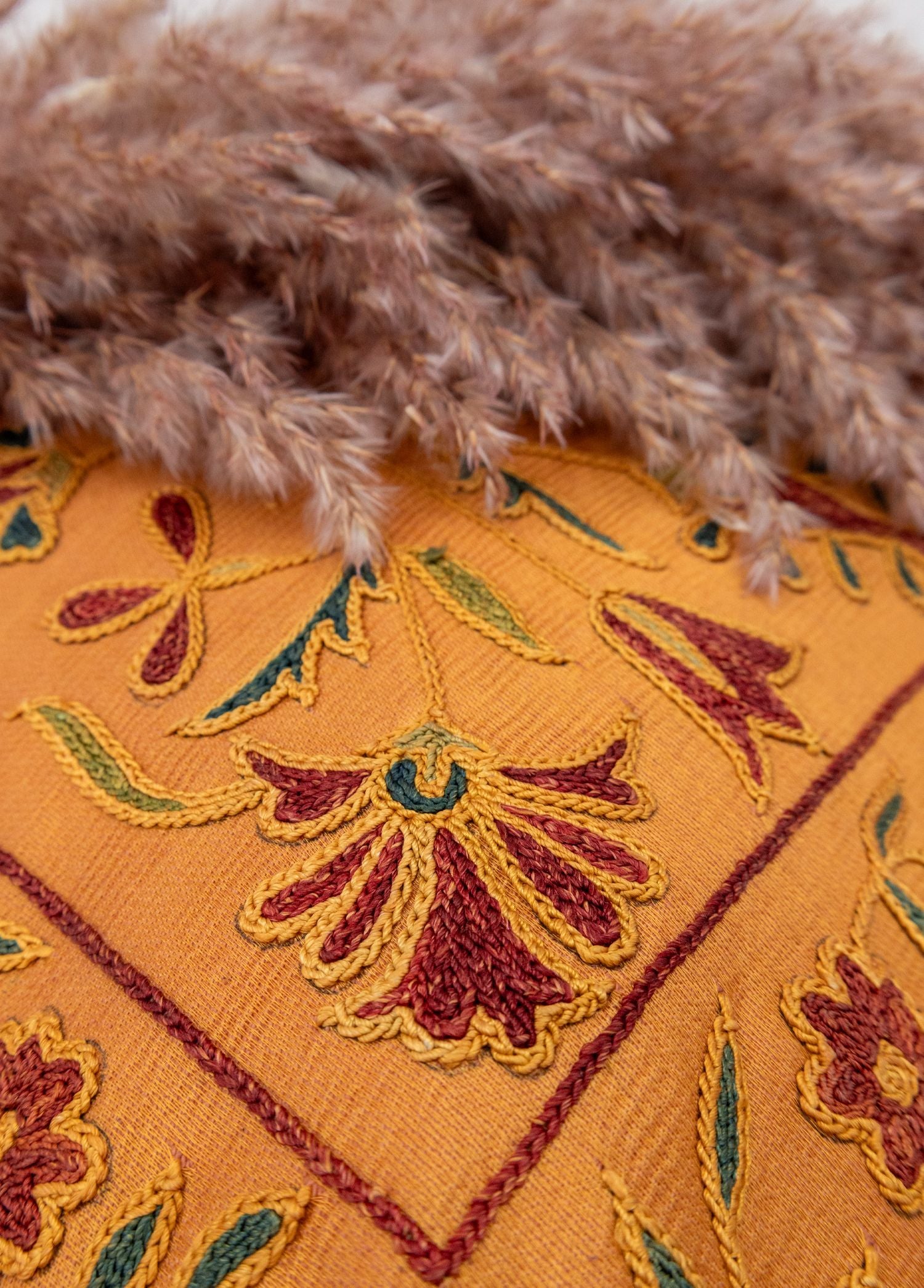 Soho Antiq-Baler Floral Desenli El Yapımı Kırlent 50x50 Cm-Yastık-4-Milagron.com