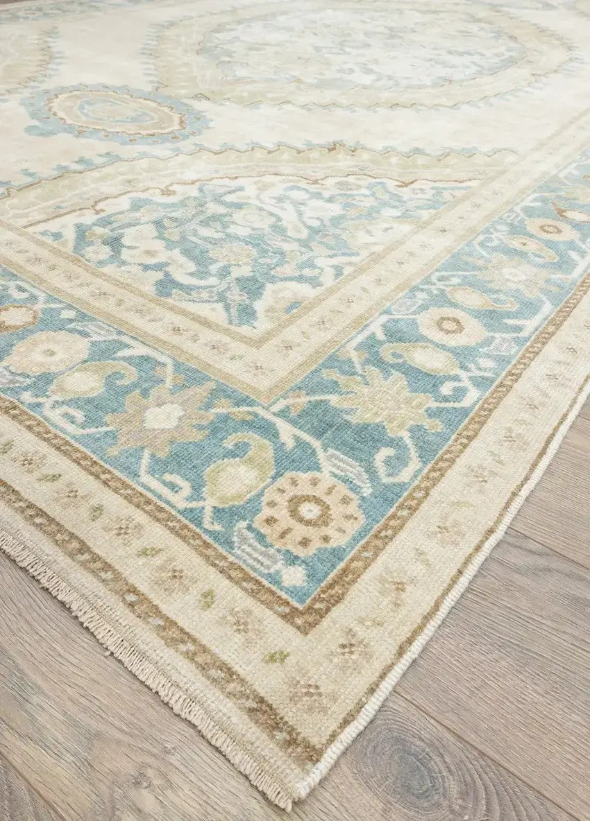 Soho Antiq-Balkı Madalyon Desenli El Dokuma Yün Halı 219x359 Cm-Halı-4-Milagron.com