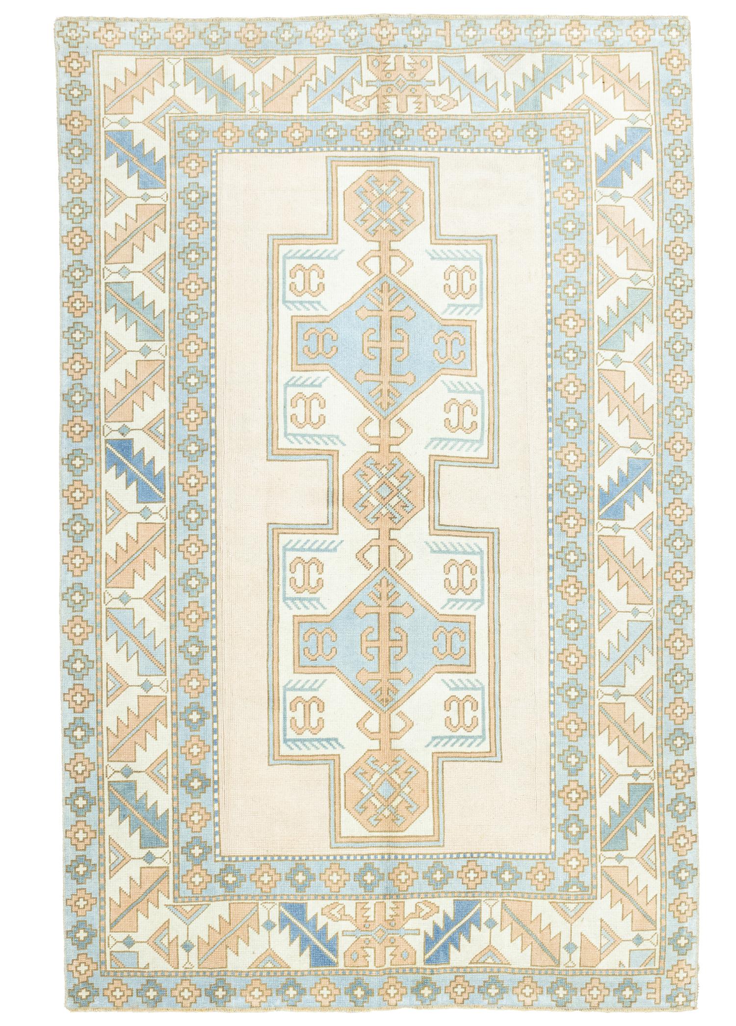 Soho Antiq-Barez Rustik Desenli El Dokuma Yün Halı 159x249 Cm-Halı-1-Milagron.com