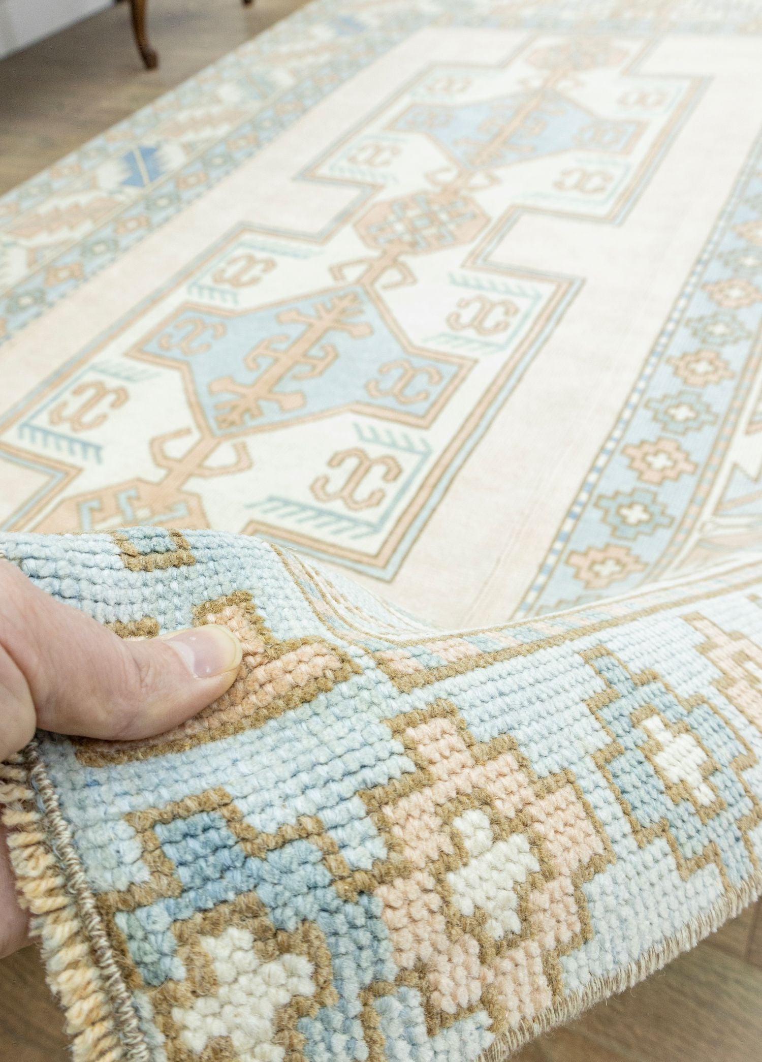 Soho Antiq-Barez Rustik Desenli El Dokuma Yün Halı 159x249 Cm-Halı-5-Milagron.com