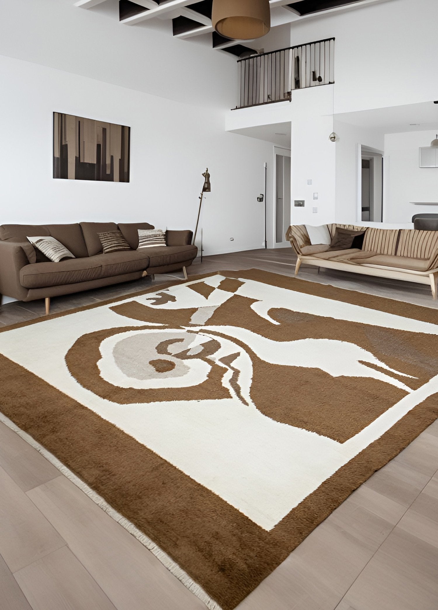 Soho Antiq-Baver Soyut Desenli El Dokuma Yün Halı 306x332 Cm-Halı-2-Milagron.com