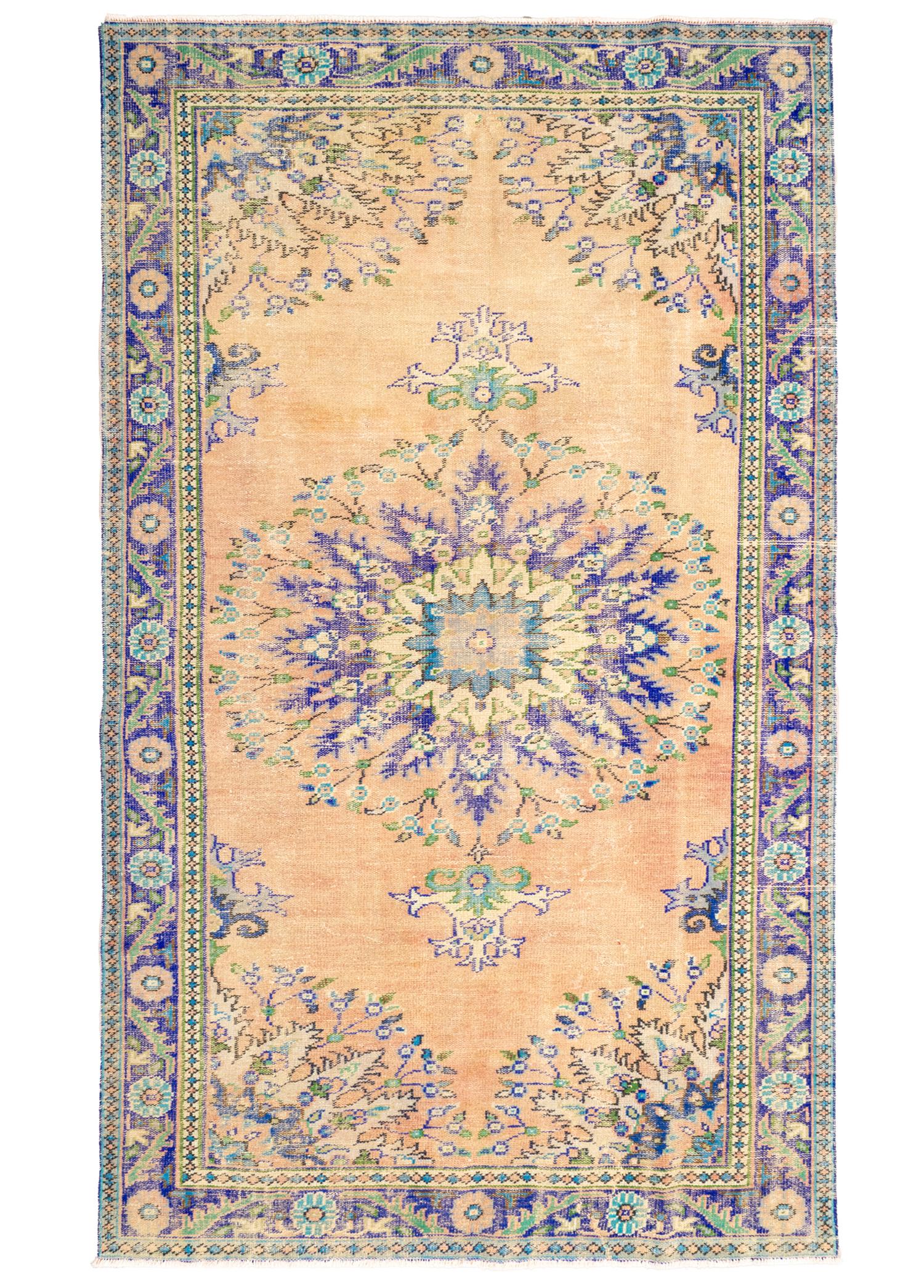 Soho Antiq-Behru Floral Desenli El Dokuma Yün Halı 181x318 Cm-Halı-1-Milagron.com