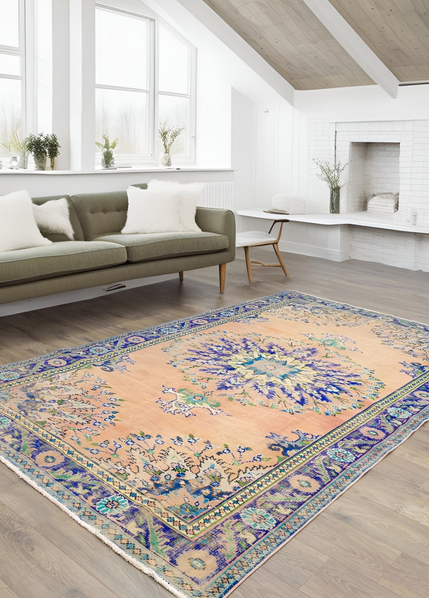 Soho Antiq-Behru Floral Desenli El Dokuma Yün Halı 181x318 Cm-Halı-2-Milagron.com