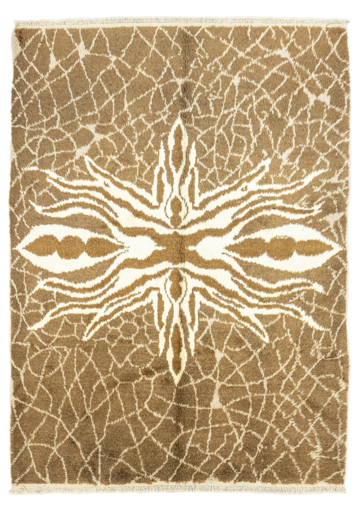 Soho Antiq-Belen Soyut Tasarımlı El Dokuma Shaggy Halı 167x232 Cm-Halı-1-Milagron.com