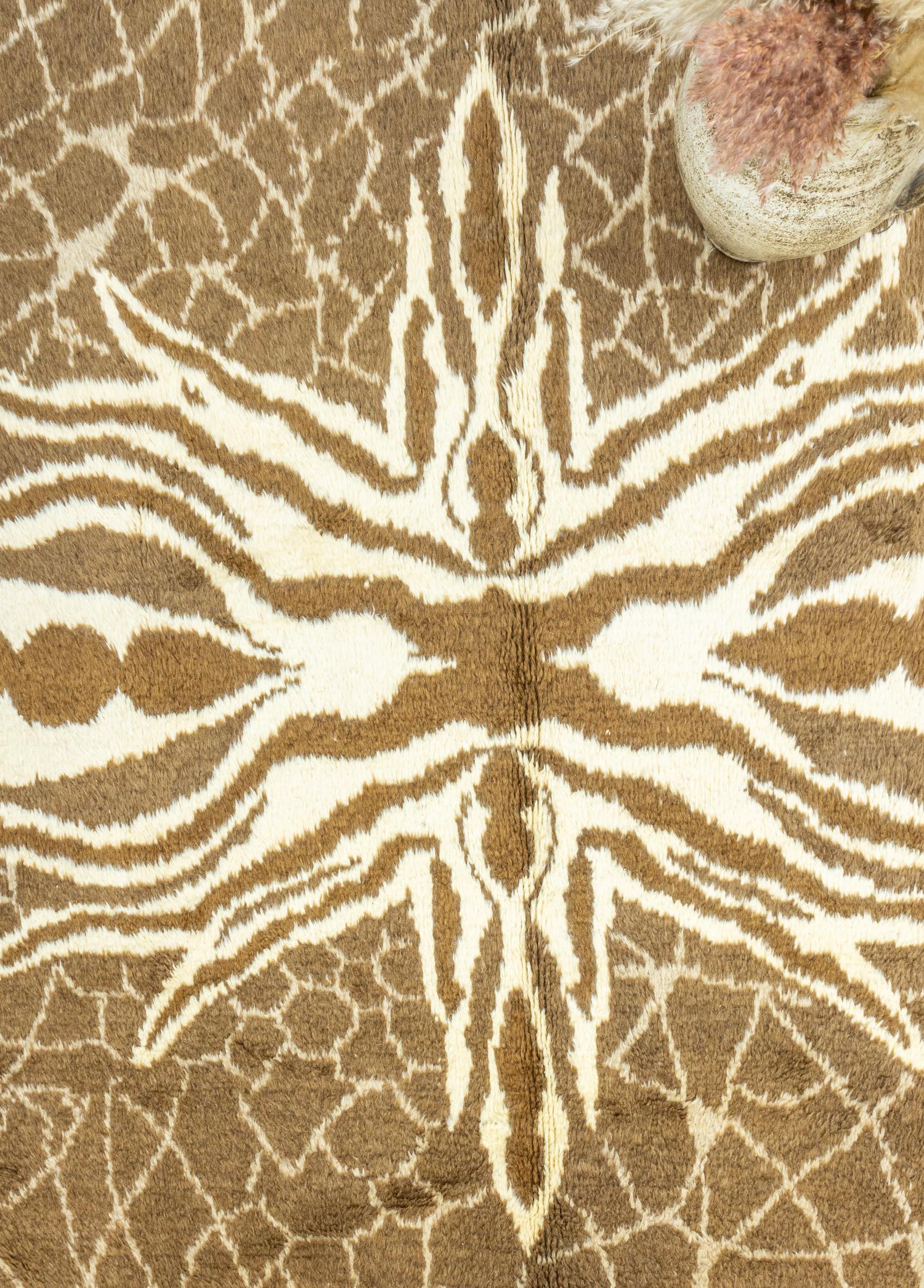 Soho Antiq-Belen Soyut Tasarımlı El Dokuma Shaggy Halı 167x232 Cm-Halı-3-Milagron.com