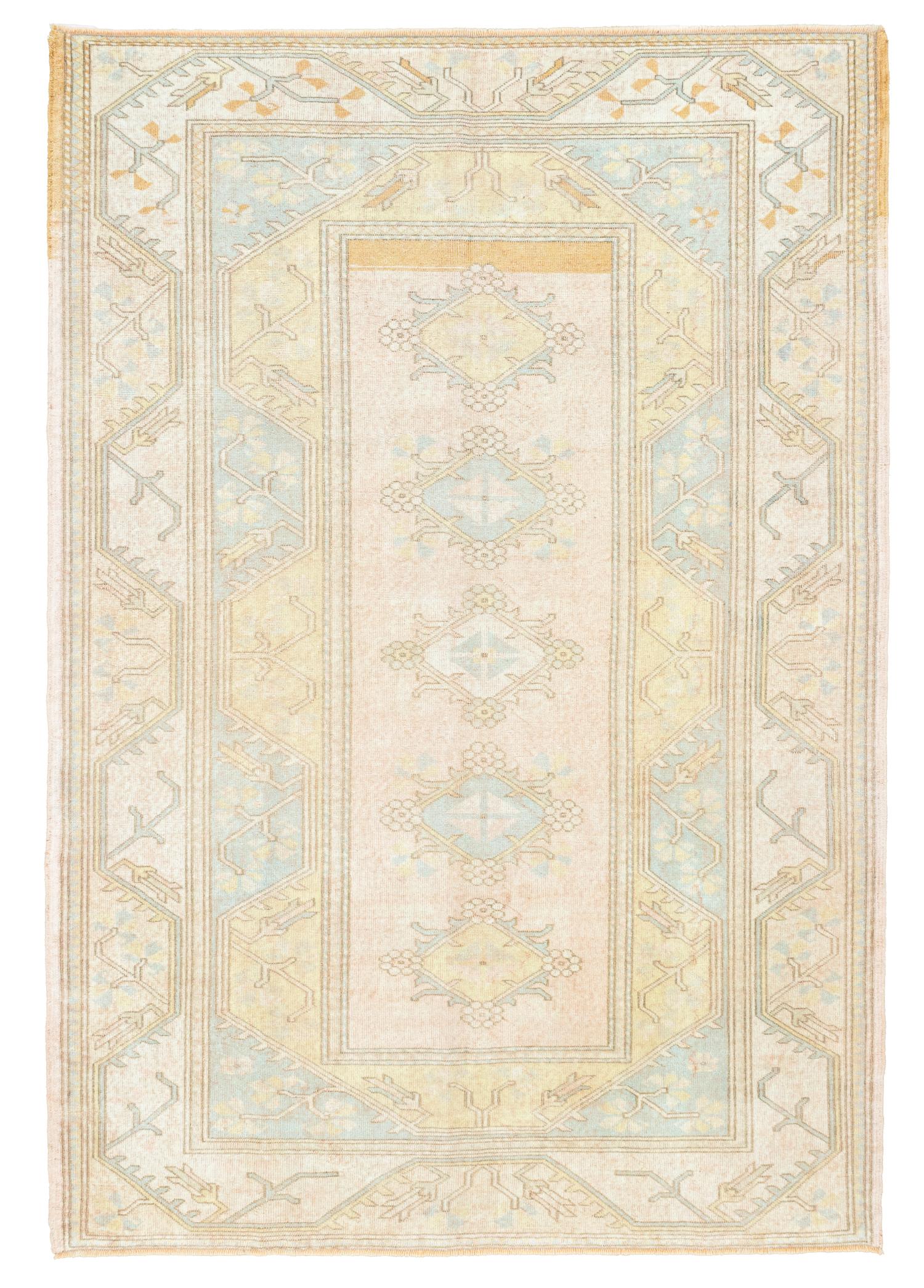 Soho Antiq-Benet El Dokuma Yün Milas Halı 176x256 Cm-Halı-1-Milagron.com