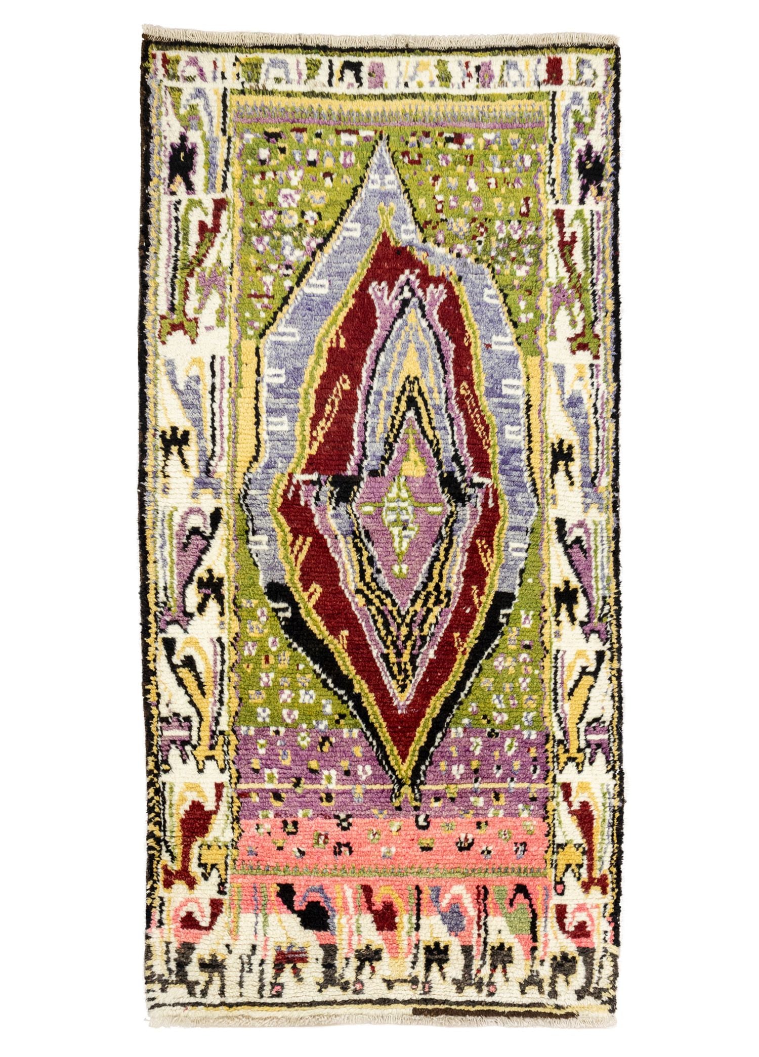 Soho Antiq-Bige İlkel Desenli El Dokuma Yün Halı 116x234 Cm-Halı-1-Milagron.com