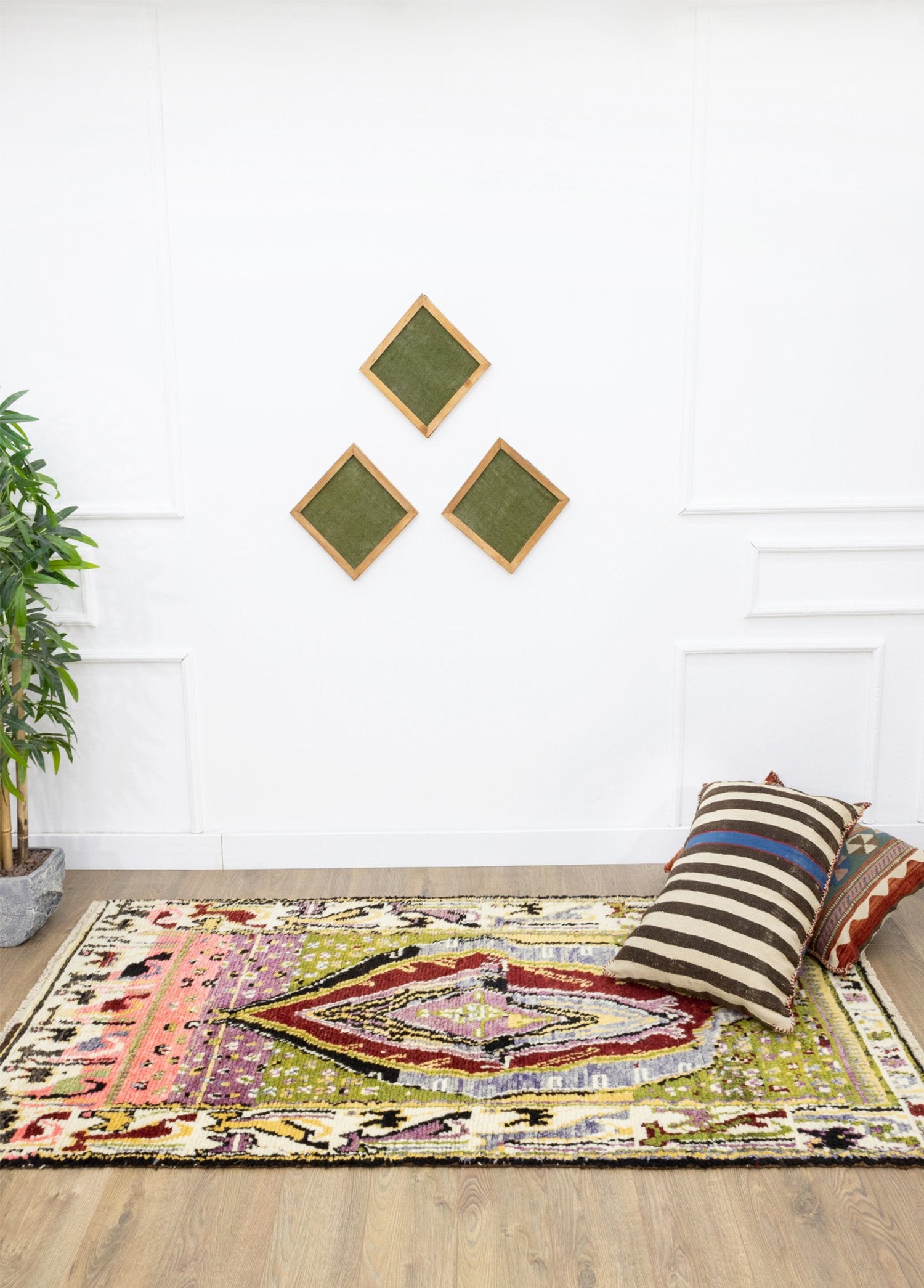 Soho Antiq-Bige İlkel Desenli El Dokuma Yün Halı 116x234 Cm-Halı-2-Milagron.com