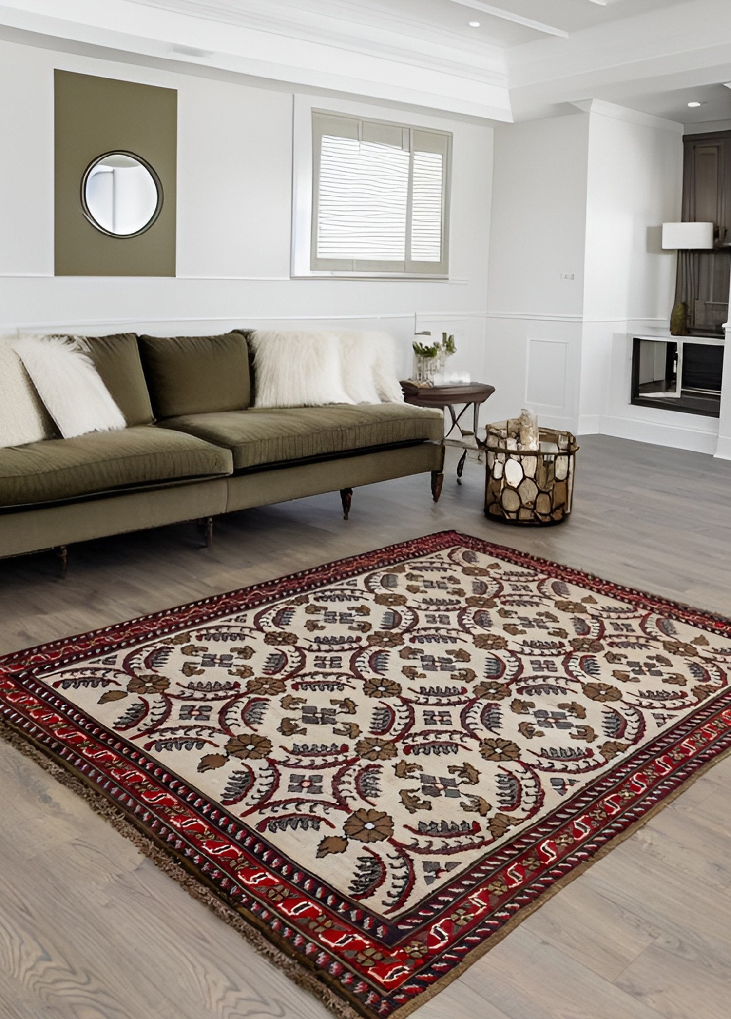 Soho Antiq-Birgi çiçek Desenli El Dokuma Kars Halısı 160x212 Cm-Halı-2-Milagron.com