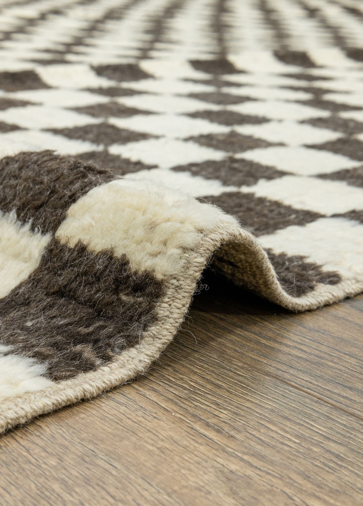 Soho Antiq-Cidal Damalı Büyük El Dokuma Yün Halı 305x436 Cm-Halı-5-Milagron.com