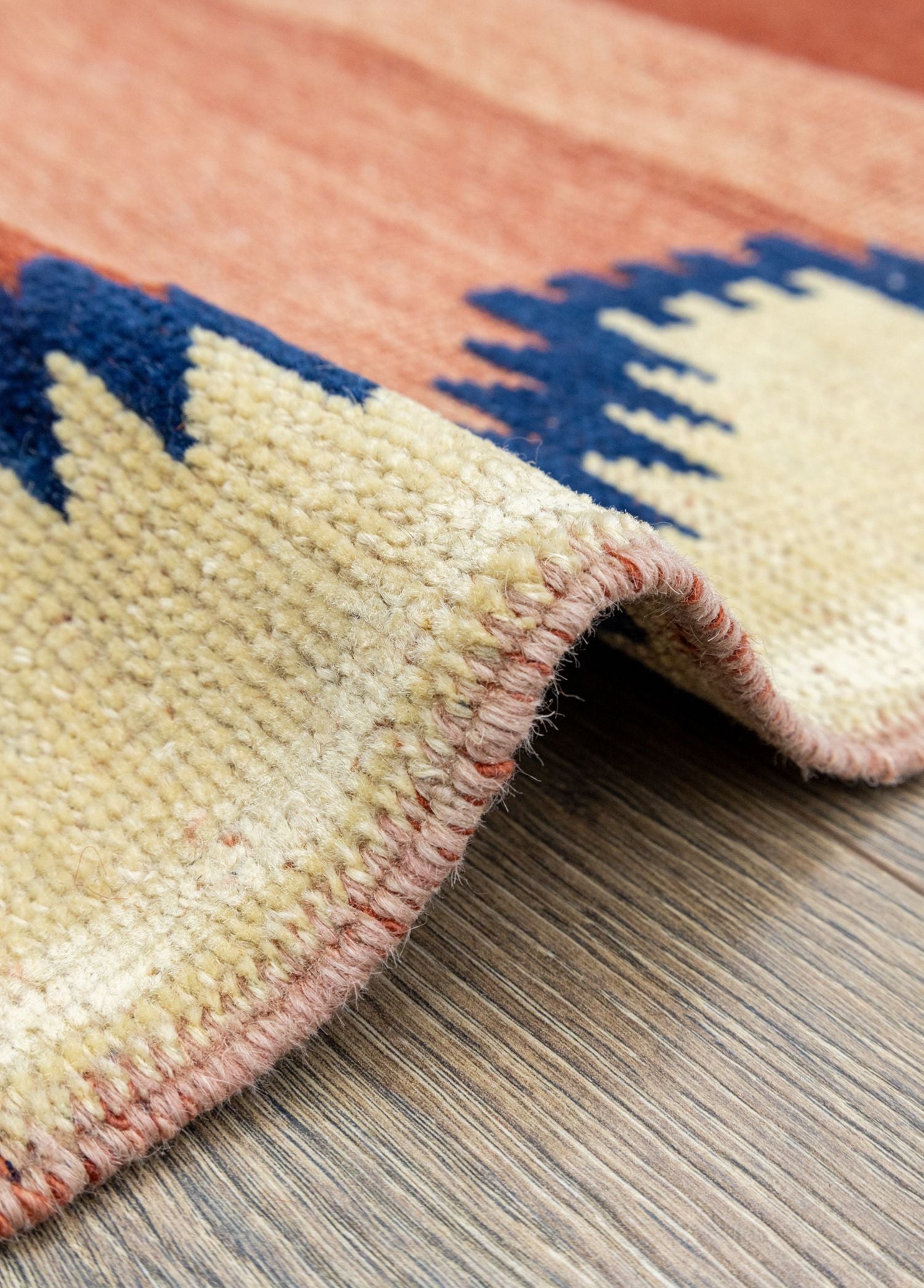 Soho Antiq-Dalen Etnik Desenli El Dokuma Yün Halı Kilim 110x142 Cm-Halı-5-Milagron.com