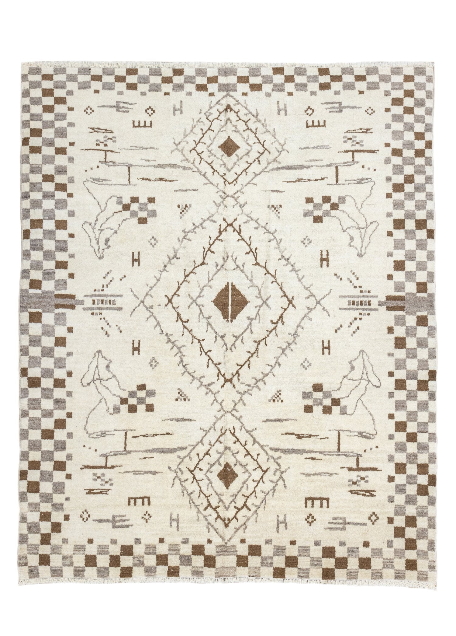 Soho Antiq-Dehri İlkel Desenli El Dokuma Tülü Halı 229x274 Cm-Halı-1-Milagron.com