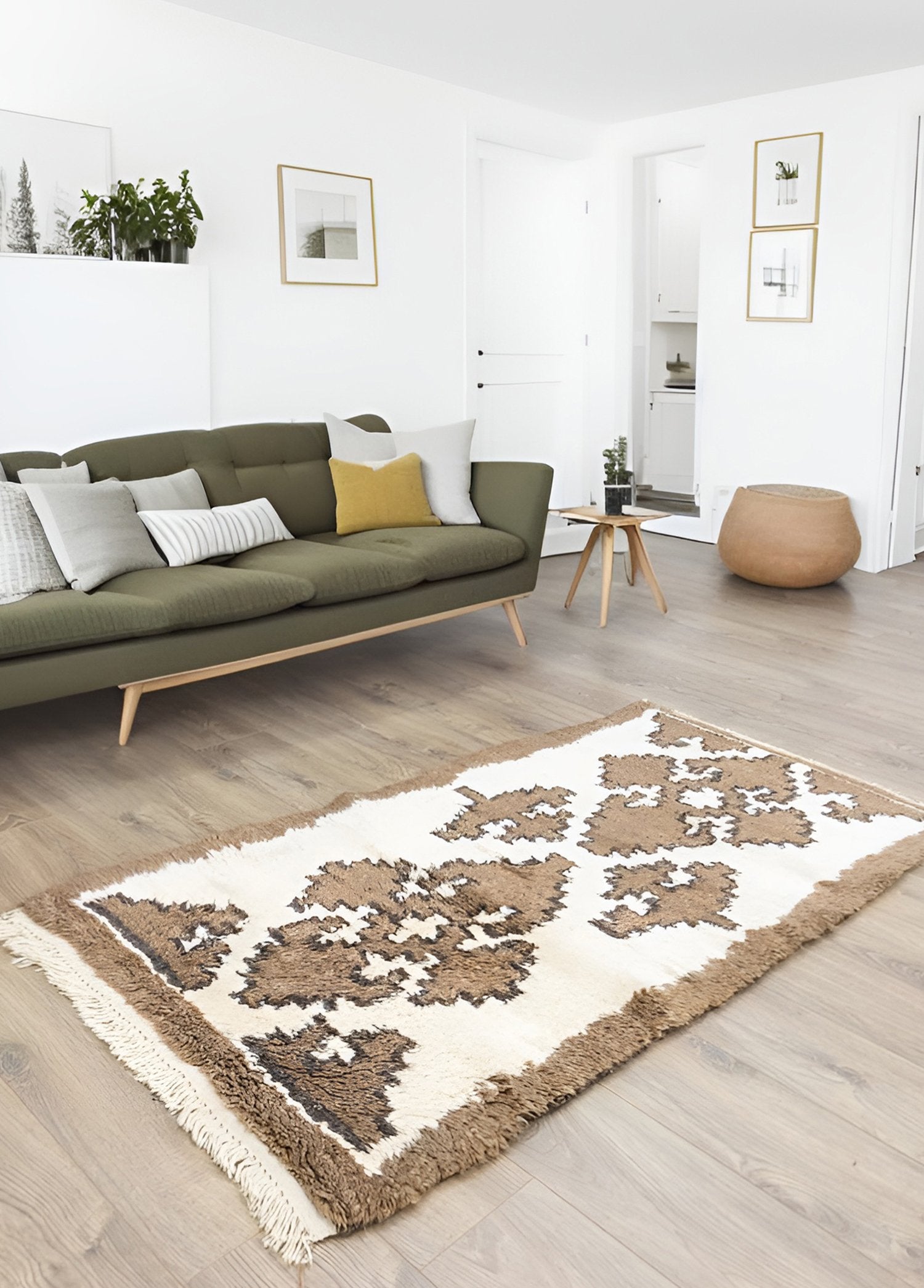 Soho Antiq-Delphi El Dokuma Uzun Yünlü Tülü Halı 87x167 Cm-Halı-2-Milagron.com