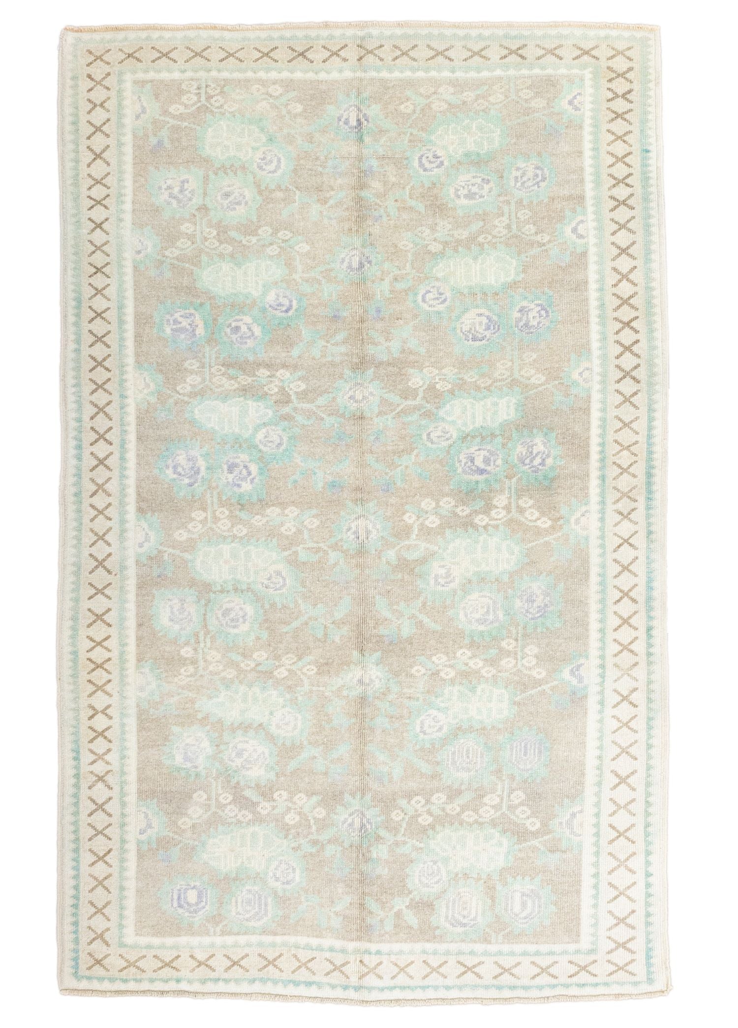 Soho Antiq-Desmal çiçek Desenli Yün Karapınar Halısı 138x227 Cm-Halı-1-Milagron.com