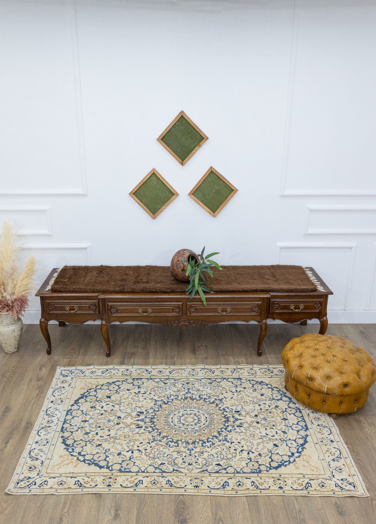 Soho Antiq-Dezful İran Madalyon Desenli El Dokuma Halı 116x190 Cm-Halı-2-Milagron.com