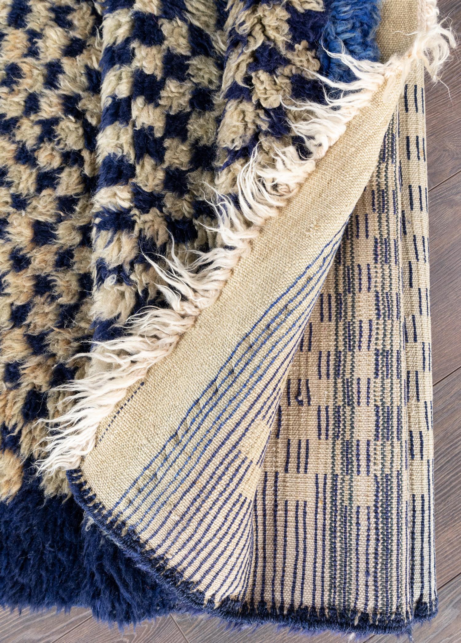 Soho Antiq-Dolf Dama Desenli Yün El Dokuma Tülü Halı 140x287 Cm-Halı-6-Milagron.com