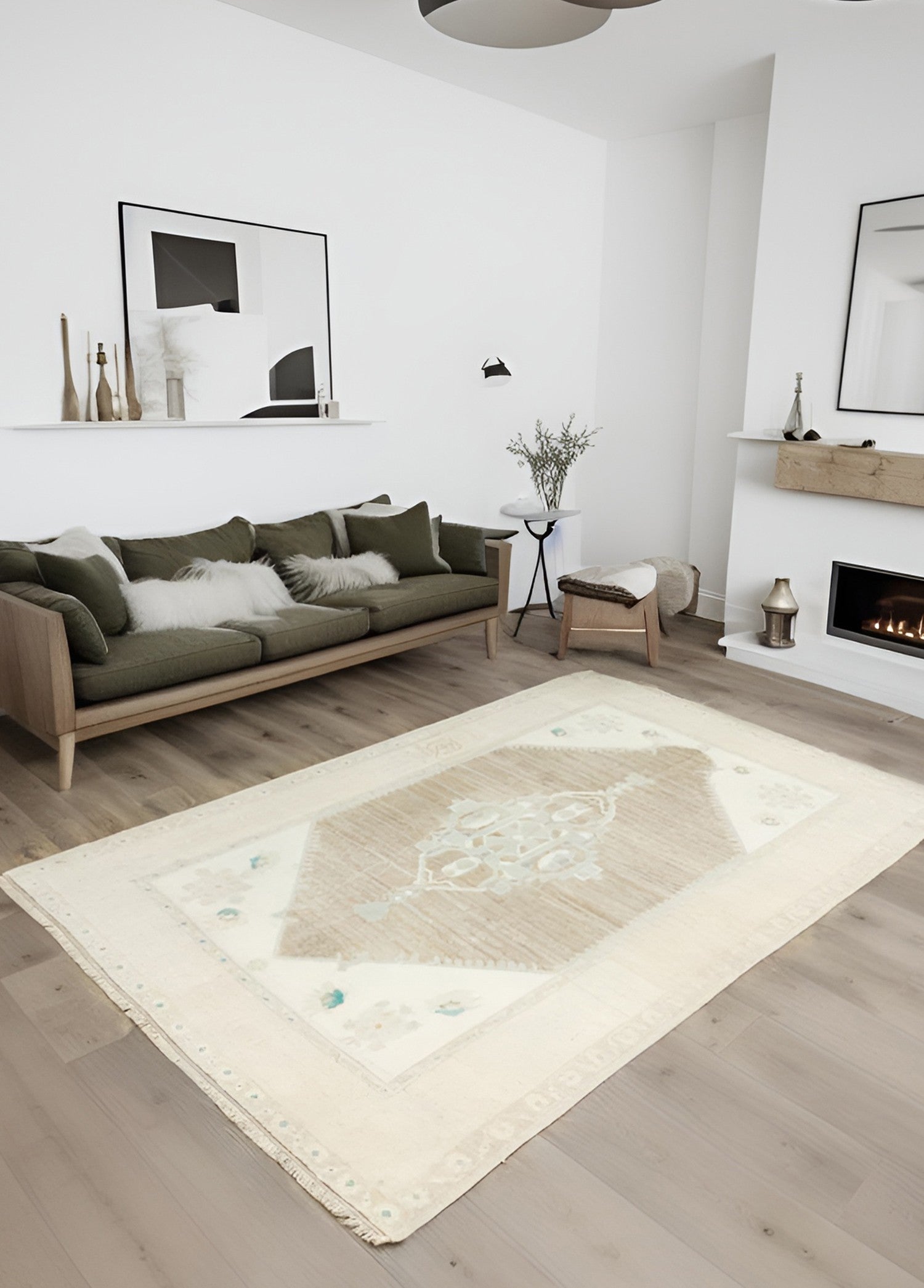 Soho Antiq-Edra Madalyon Desenli Yün Halı 148x228 Cm-Halı-2-Milagron.com