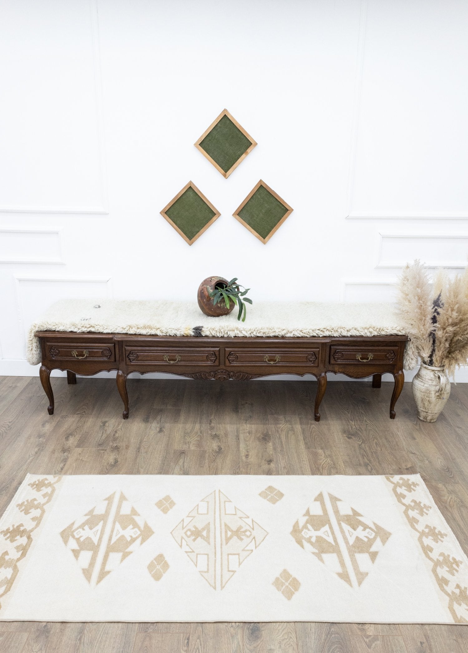 Soho Antiq-Efes El Dokuma Modern Yün Halı 90x204 Cm-Halı-2-Milagron.com