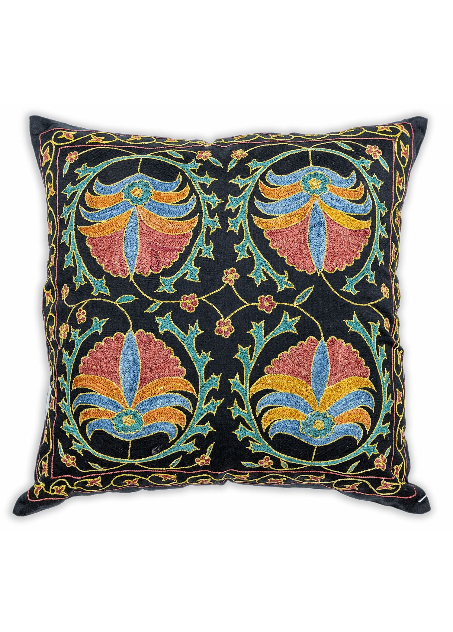 Soho Antiq-Efran Etnik Desenli El Yapımı Kırlent 50x50 Cm-Yastık-1-Milagron.com