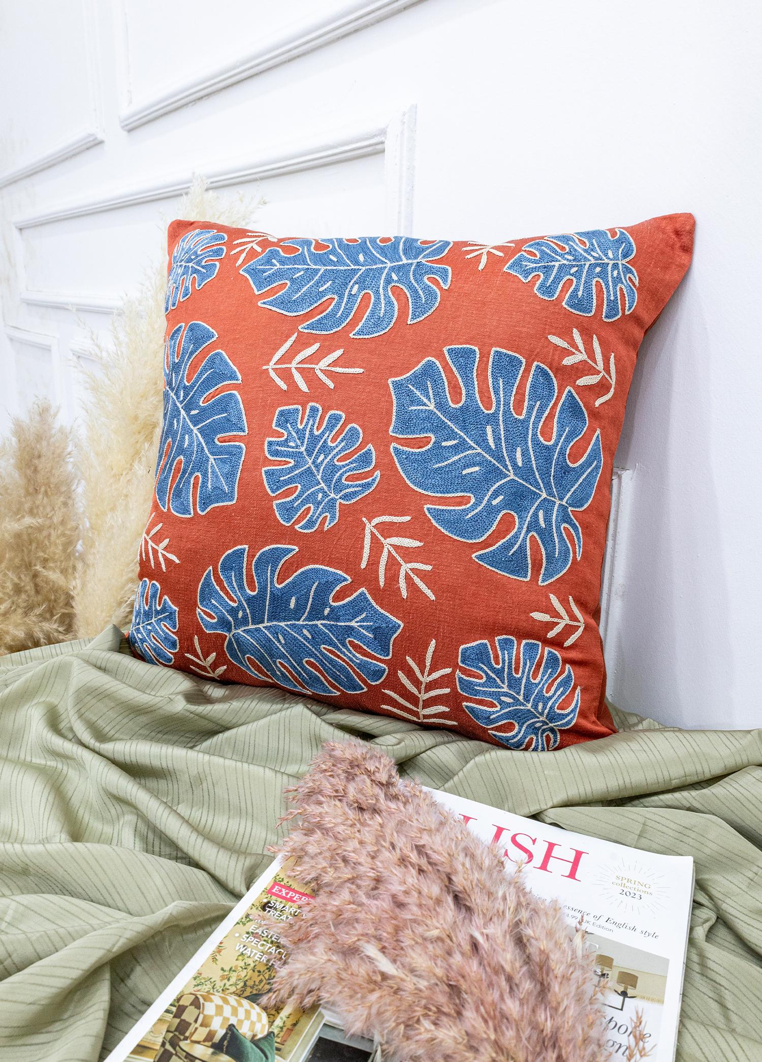 Soho Antiq-Eral Modern Suzani İpek Kırlent 50x50 Cm-Yastık-2-Milagron.com