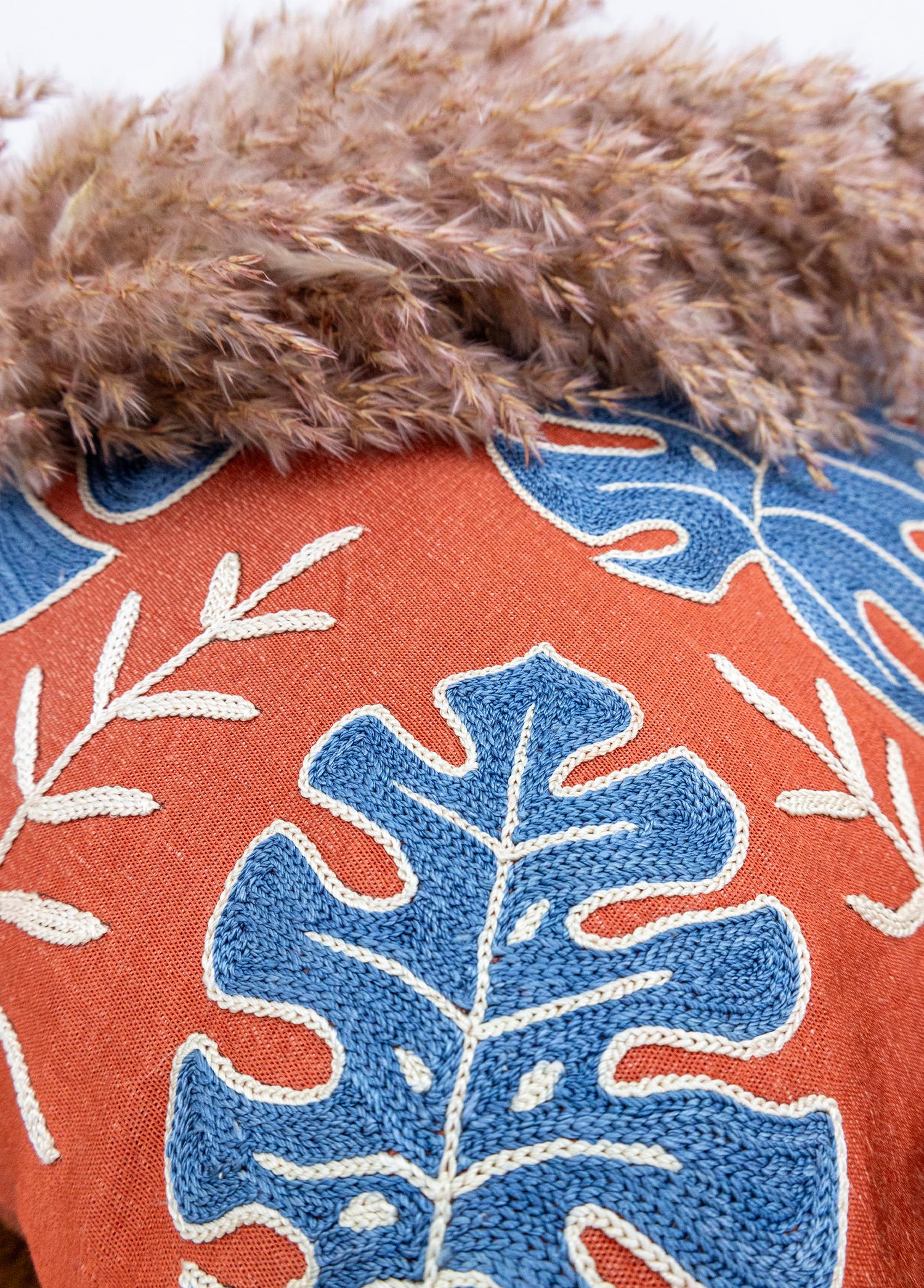 Soho Antiq-Eral Modern Suzani İpek Kırlent 50x50 Cm-Yastık-4-Milagron.com