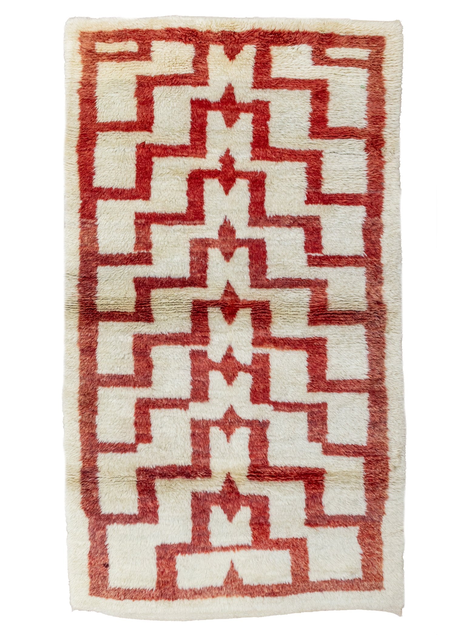 Soho Antiq-Erim Geometrik Desenli Yün Tülü Halı 111x196 Cm-Halı-1-Milagron.com