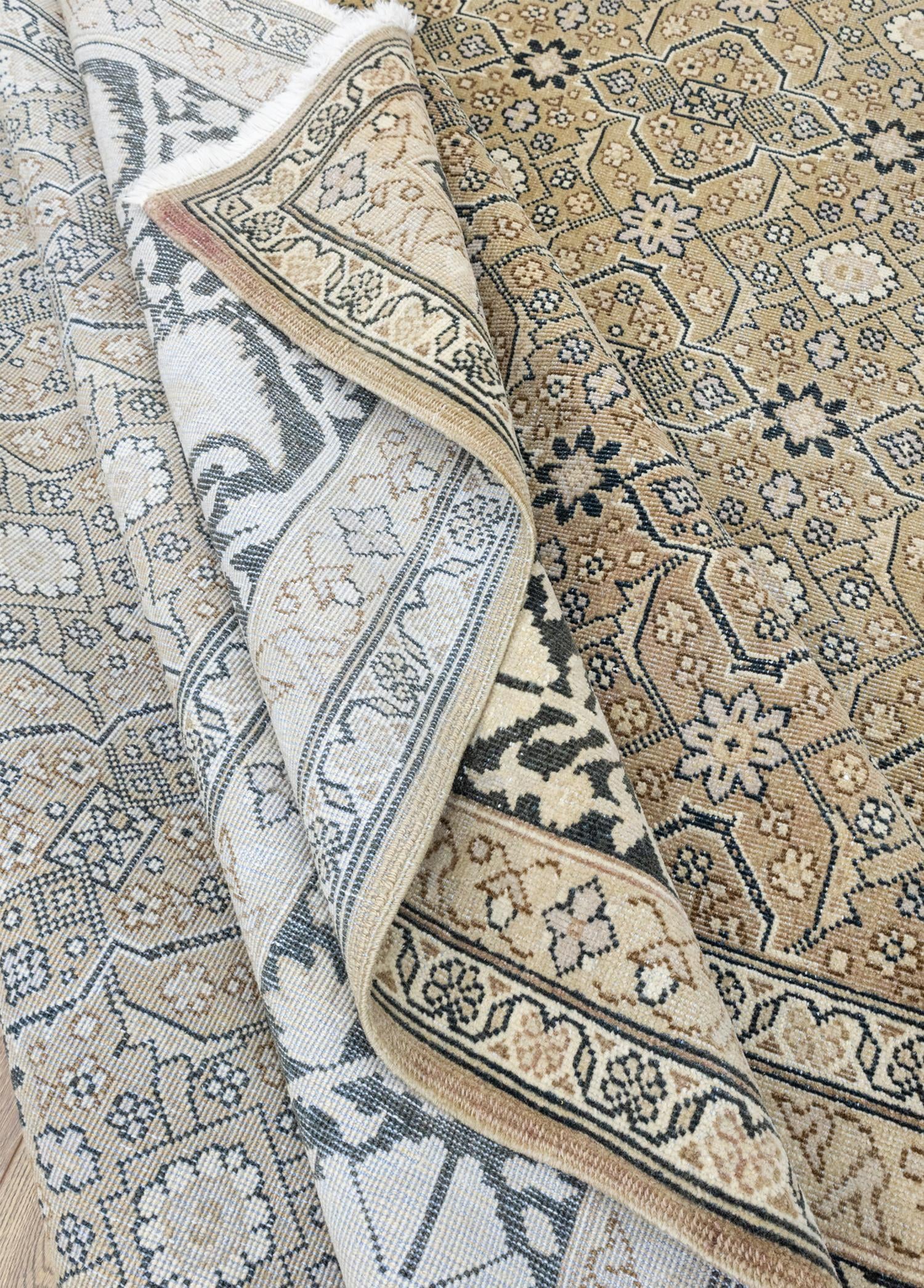 Soho Antiq-Eyvan Geometrik çiçek Desenli El Dokuma İran Halısı 294x390 Cm-Halı-6-Milagron.com