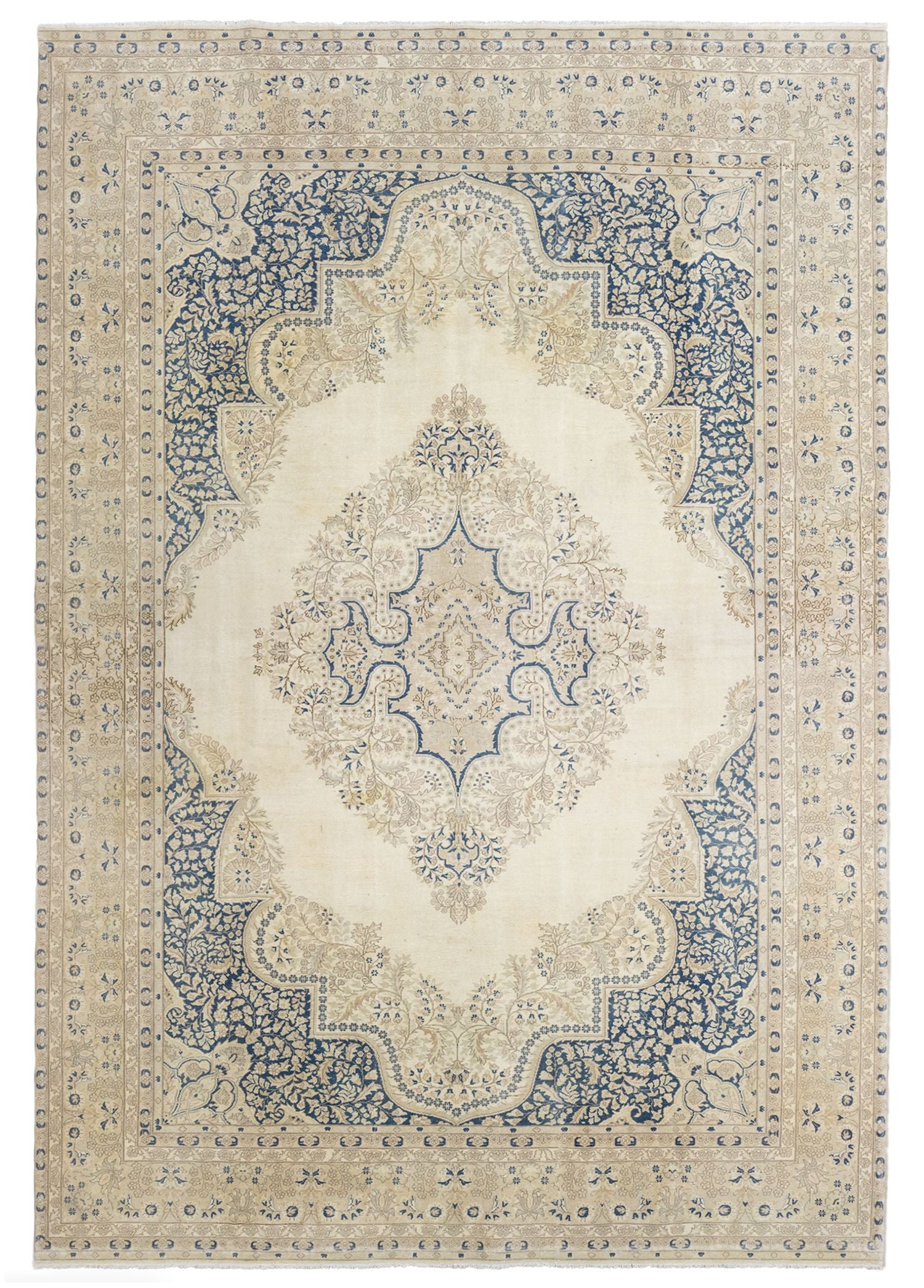 Soho Antiq-Ezher Madalyon Desenli Yün Ladik Halısı 261x391 Cm-Halı-1-Milagron.com