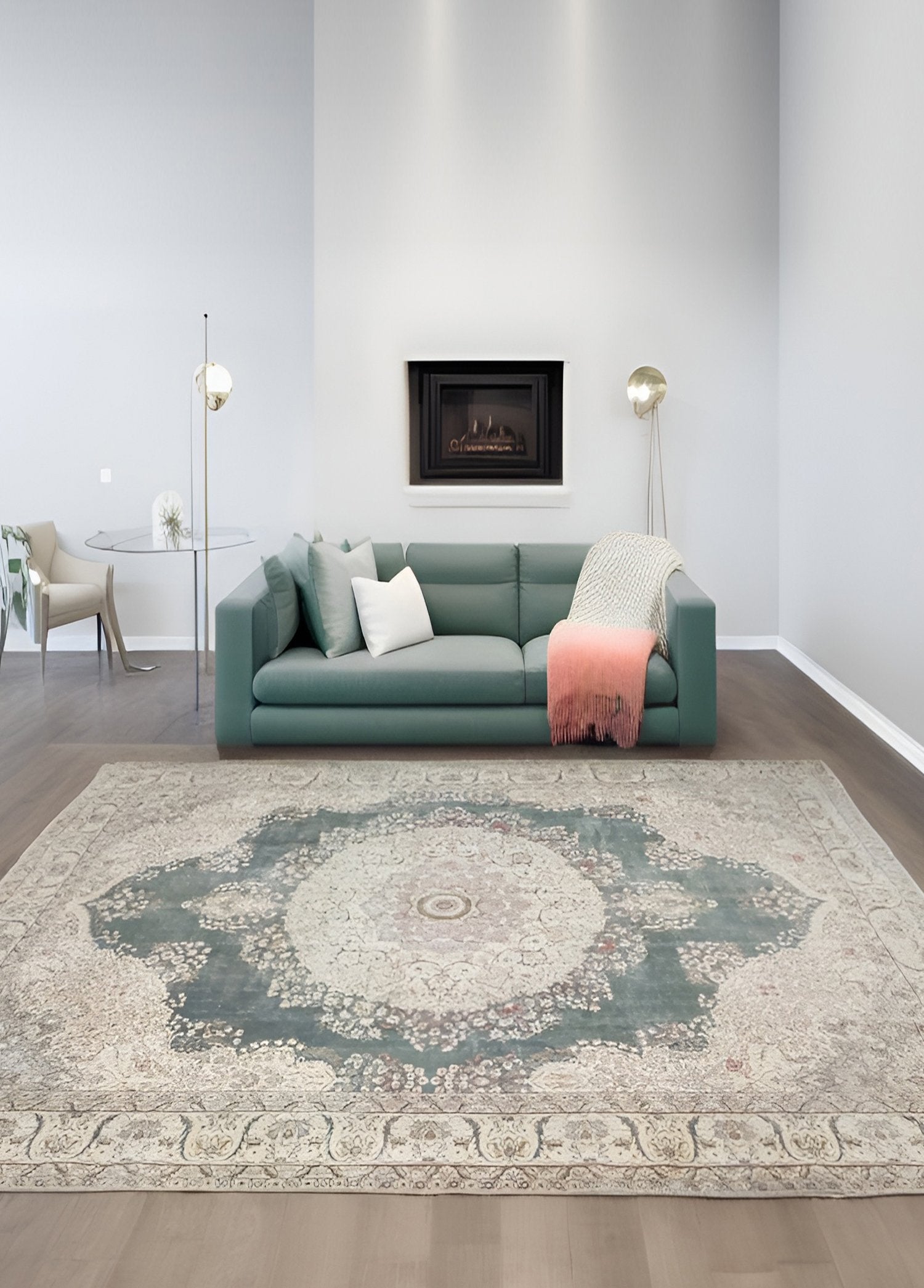 Soho Antiq-Fasa Madalyon Desenli El Dokuma Ladik Halısı 239x353 Cm-Halı-2-Milagron.com