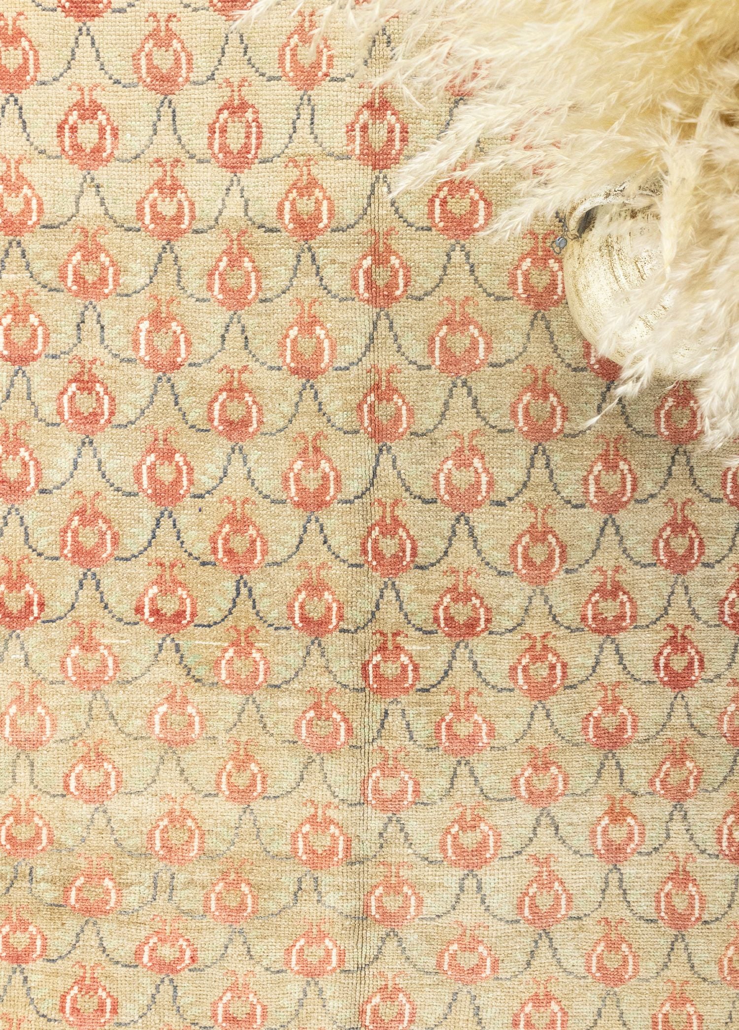 Soho Antiq-Feriz Nar Desenli El Dokuma Vintage Halı 113x205 Cm-Halı-3-Milagron.com