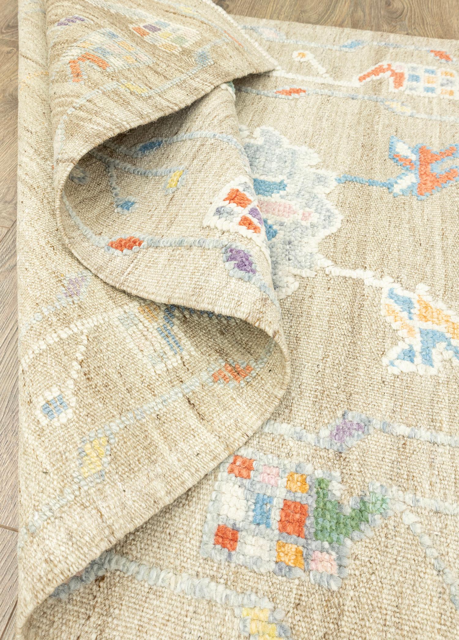 Soho Antiq-Geray El Dokuma İlkel Tasarımlı Yün Yolluk 93x257 Cm-Halı-6-Milagron.com