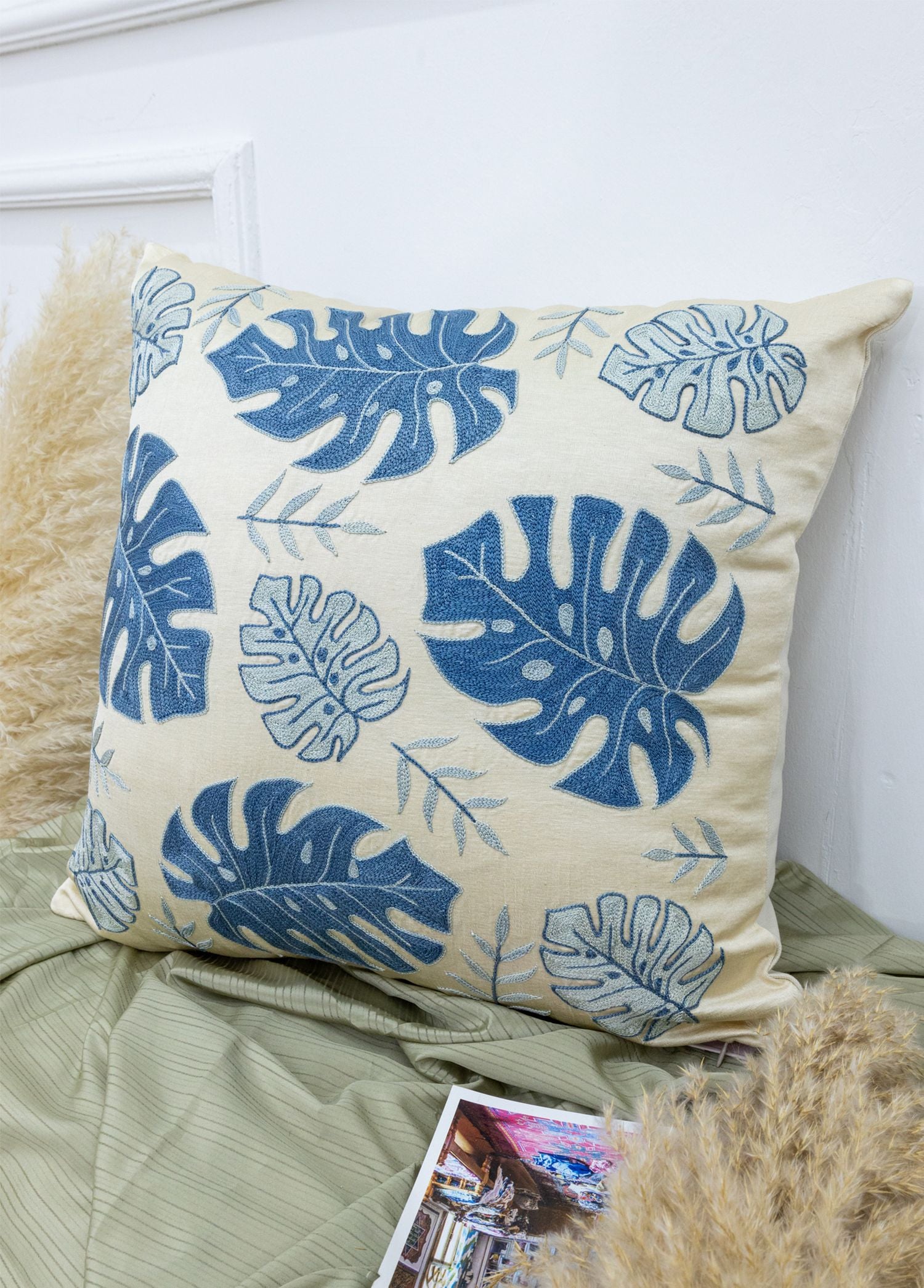 Soho Antiq-Hannes İpek Suzani El Yapımı Kırlent 50x50 Cm-Yastık-2-Milagron.com