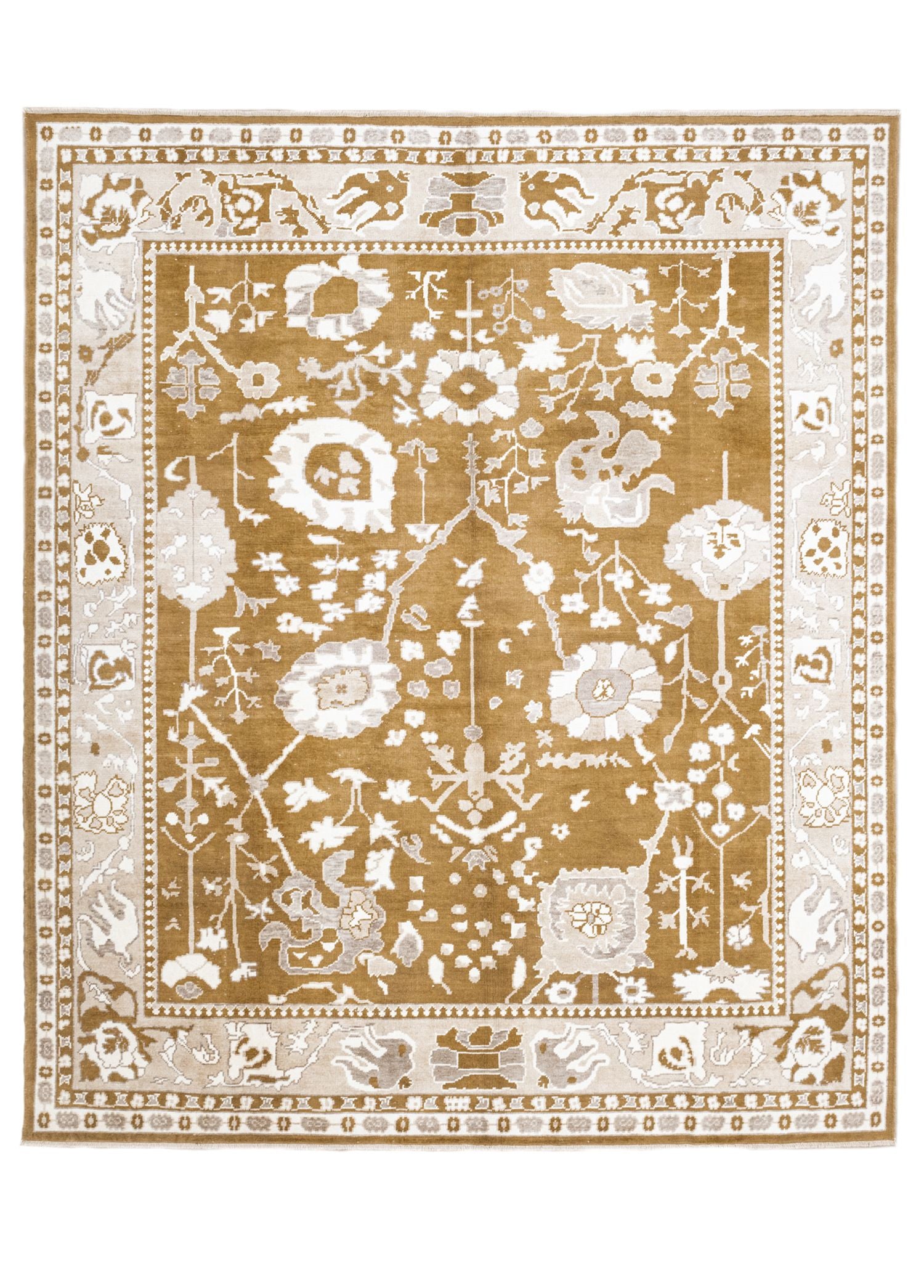 Soho Antiq-Hattuşa El Dokuma Yöresel Uşak Desenli Yün Halı 333x398 Cm-Halı-1-Milagron.com