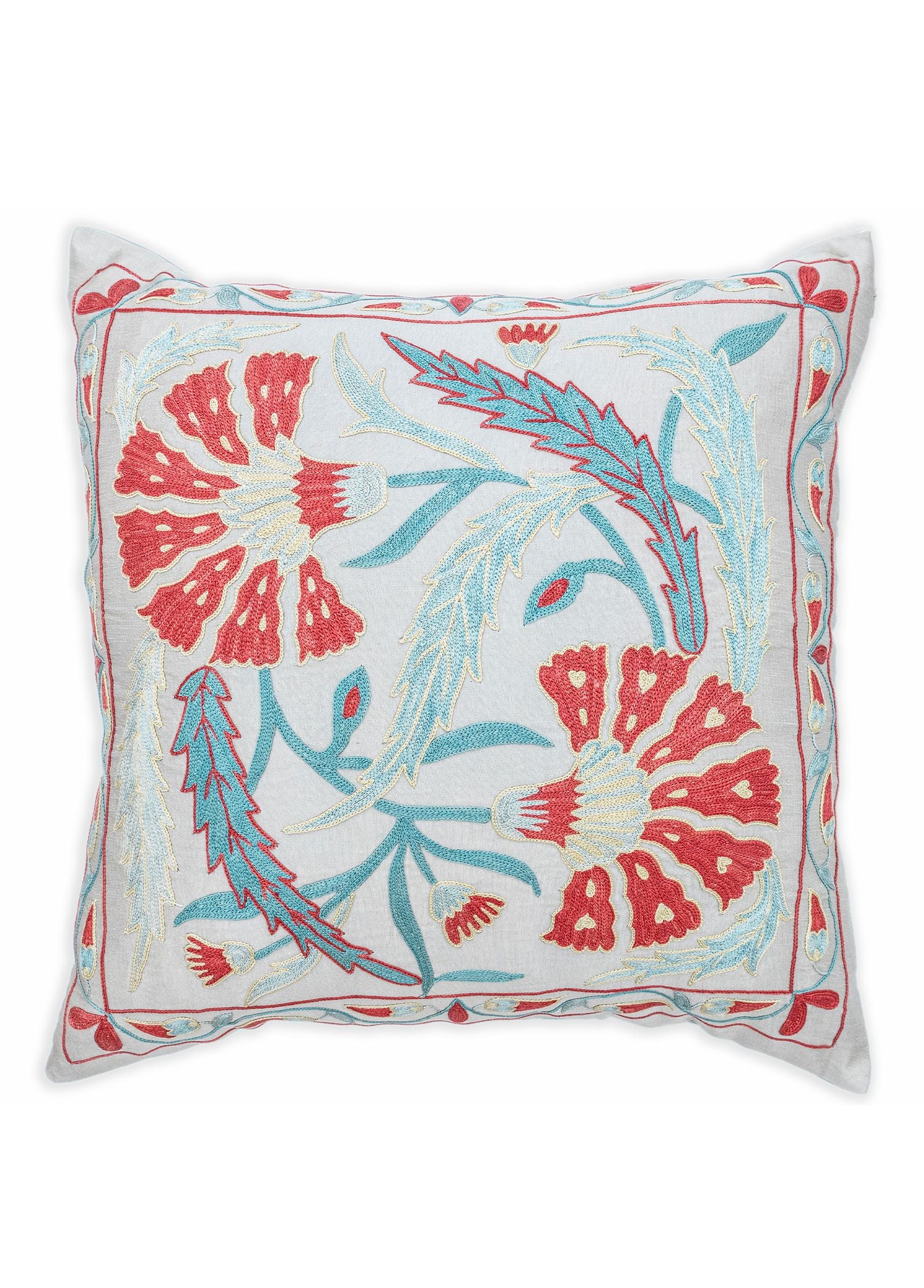 Soho Antiq-Haver Dekoratif İpek Suzani Kırlent 50x50 Cm-Yastık-1-Milagron.com