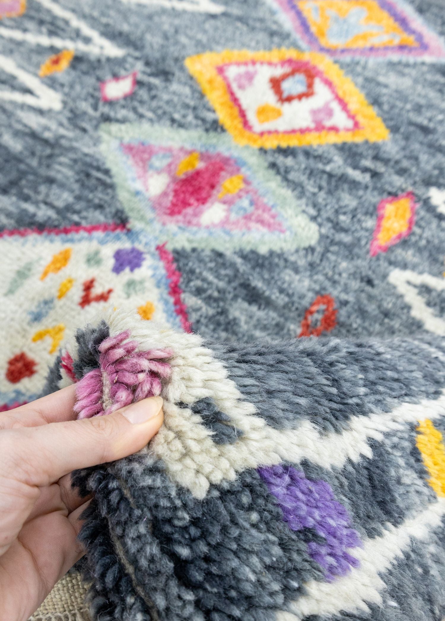 Soho Antiq-Kacem Moroccan Tarzı El Dokuma Shaggy Halı 200x290 Cm-Halı-4-Milagron.com