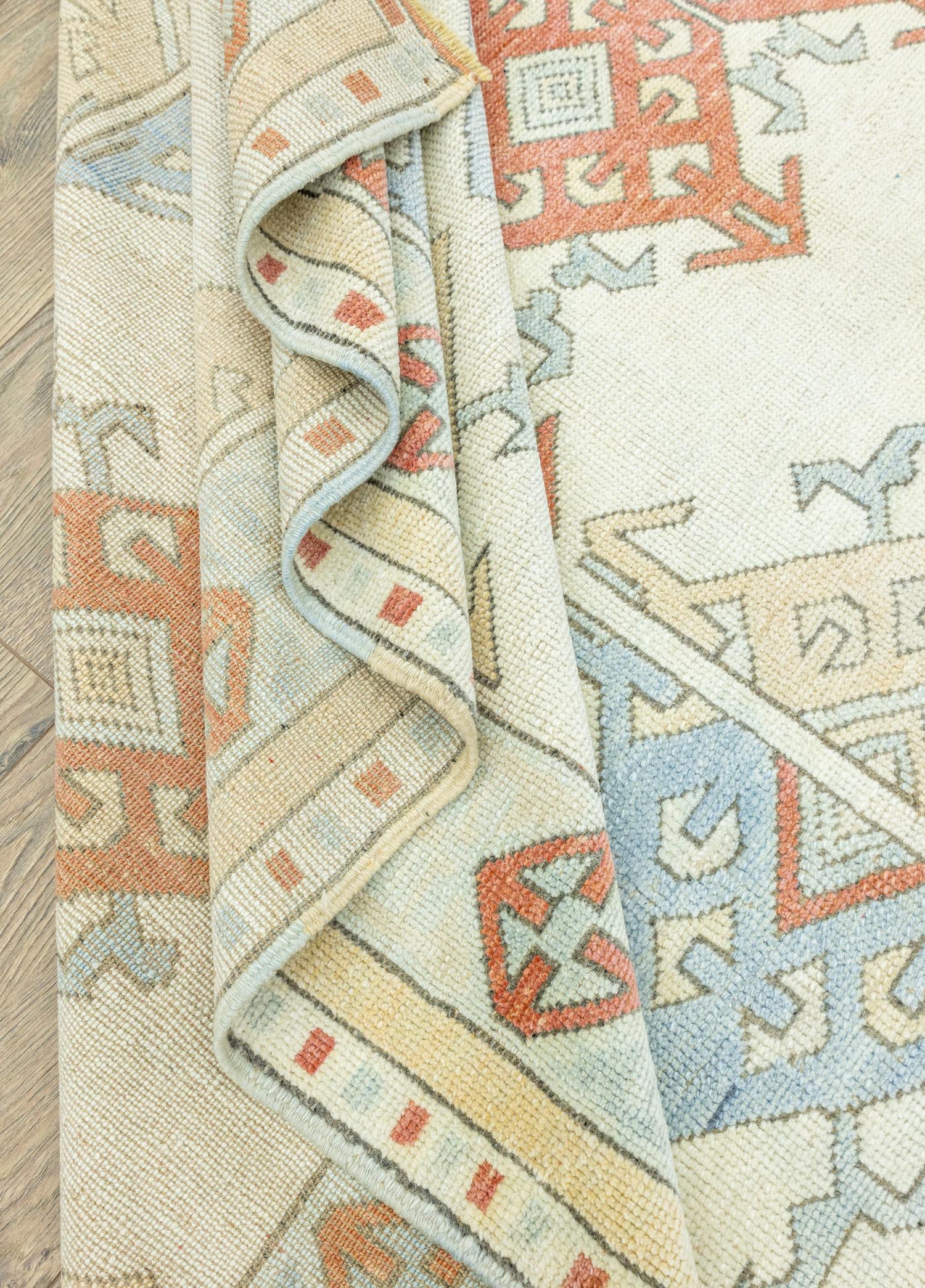 Soho Antiq-Karlık Geometrik Tasarımlı El Dokuma Halı 191x234 Cm-Halı-6-Milagron.com