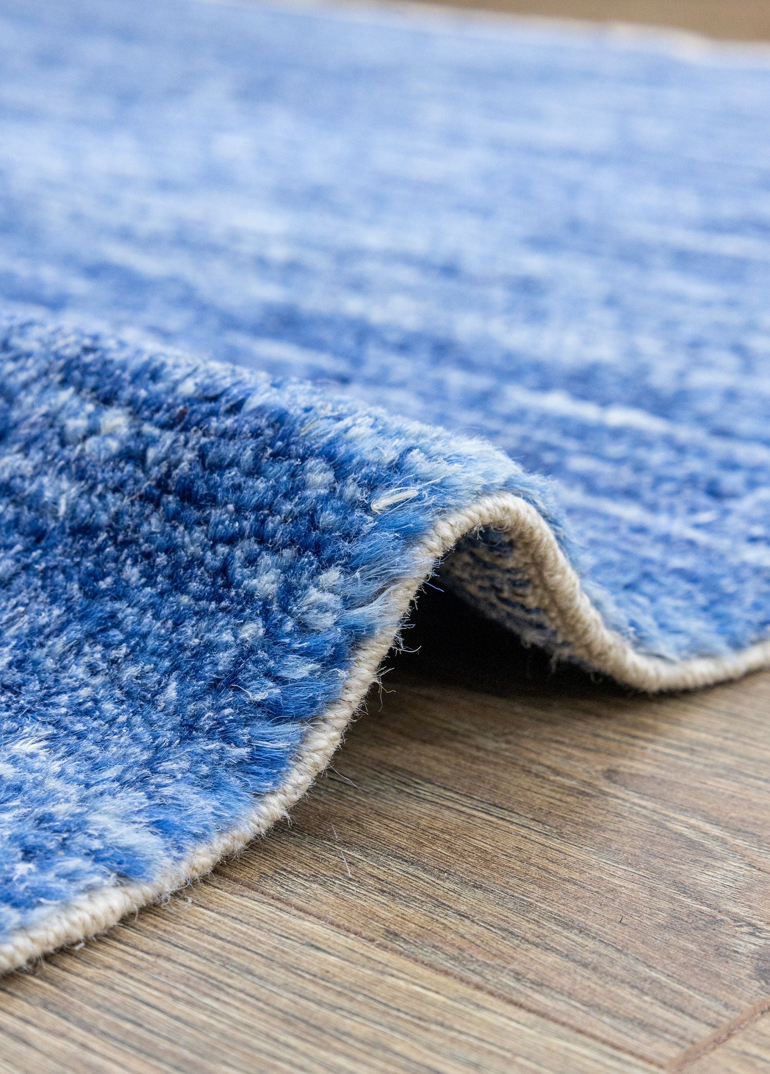 Soho Antiq-Kaunos El Dokuma Mavi Kendir Halı 104x114 Cm-Halı-5-Milagron.com