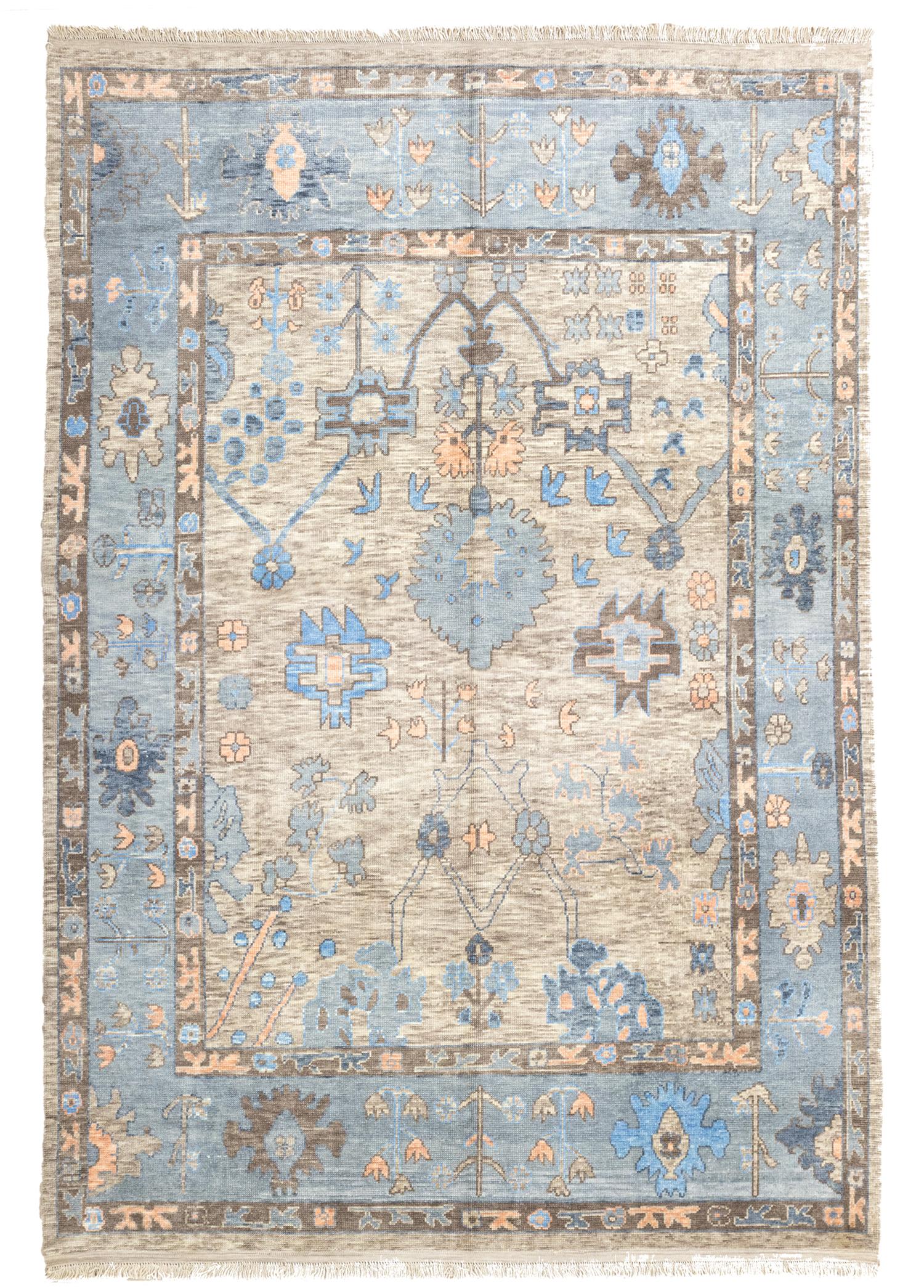 Soho Antiq-Kiyra Modern Desenli El Dokuma Uşak Halı 255x367 Cm-Halı-1-Milagron.com